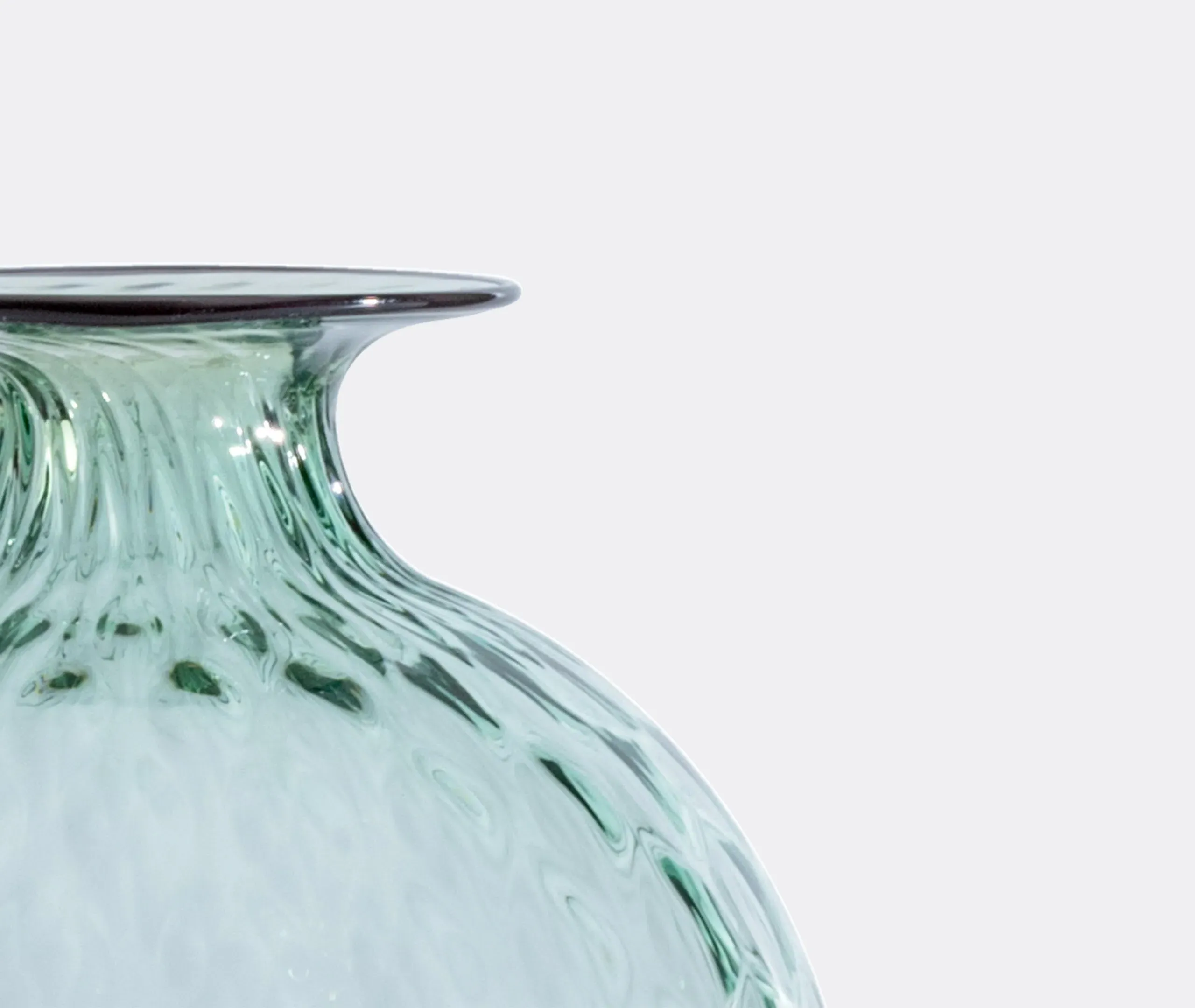Medium Glass Bottle Vase - Green, Hand Blown
