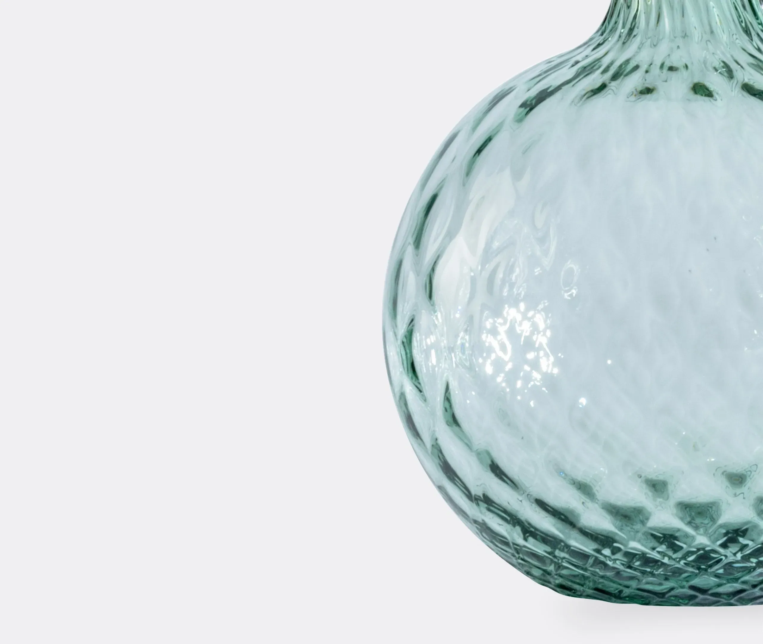 Medium Glass Bottle Vase - Green, Hand Blown