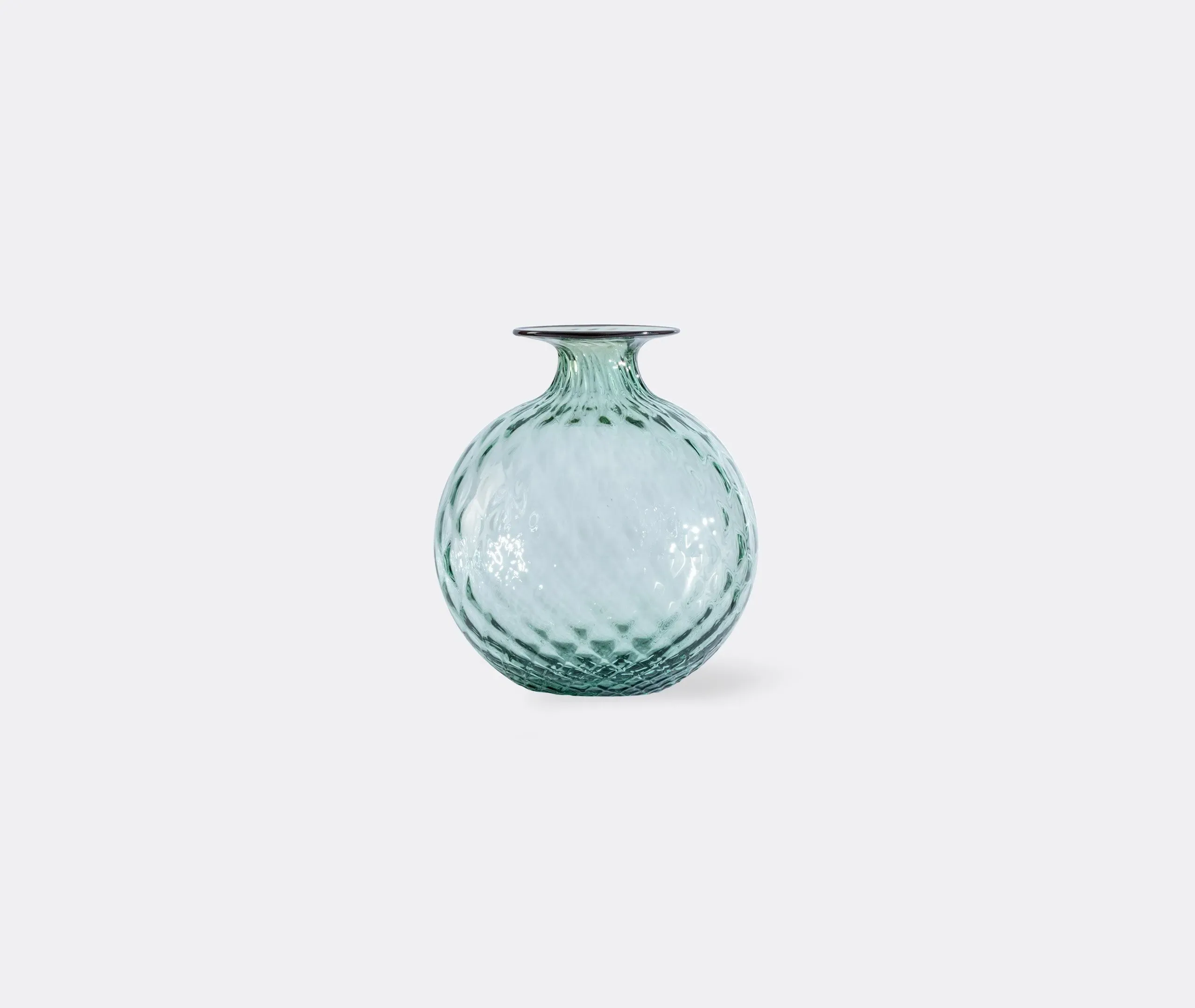 Medium Glass Bottle Vase - Green, Hand Blown