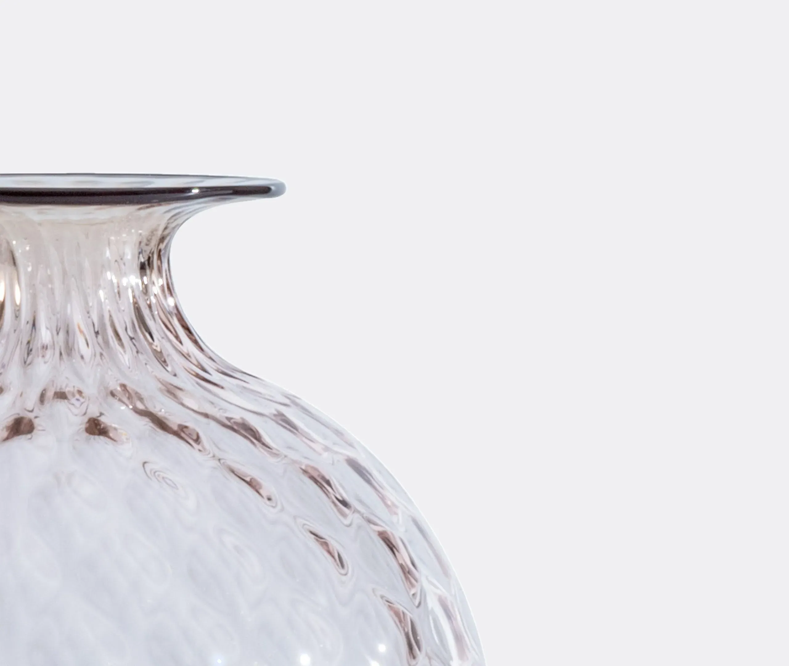 Medium Glass Bottle Vase - Rose, Hand Blown