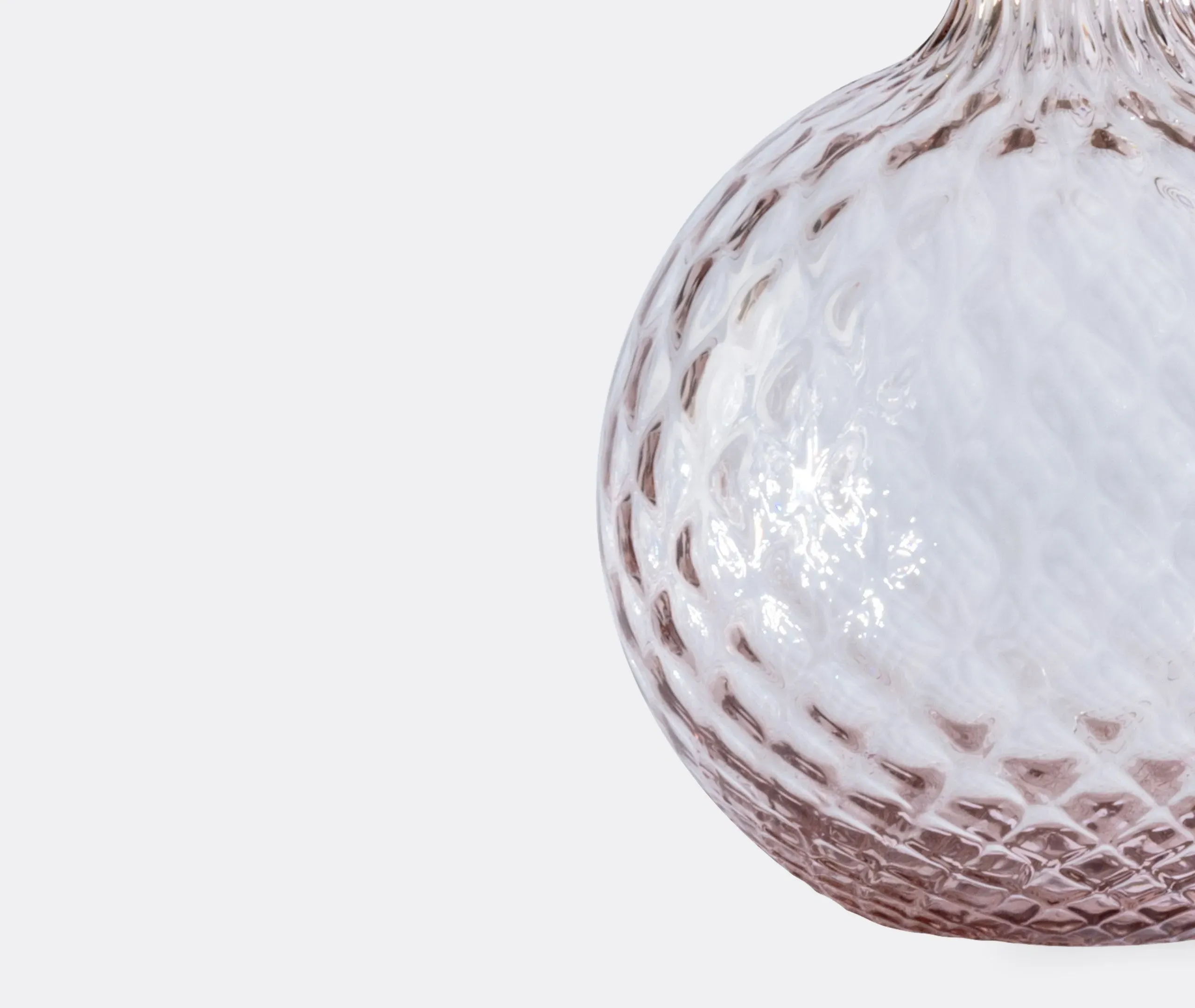 Medium Glass Bottle Vase - Rose, Hand Blown