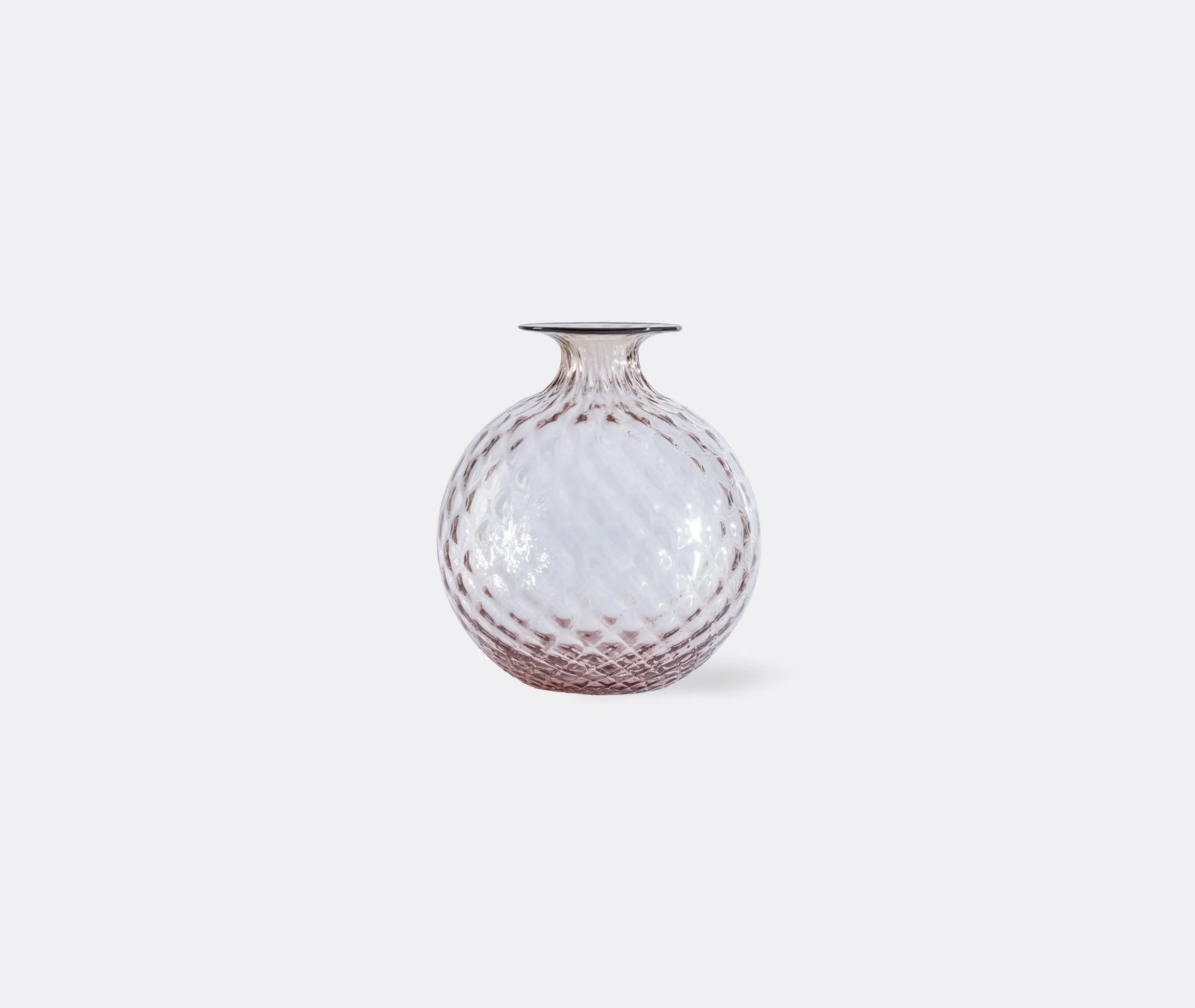 Medium Glass Bottle Vase - Rose, Hand Blown