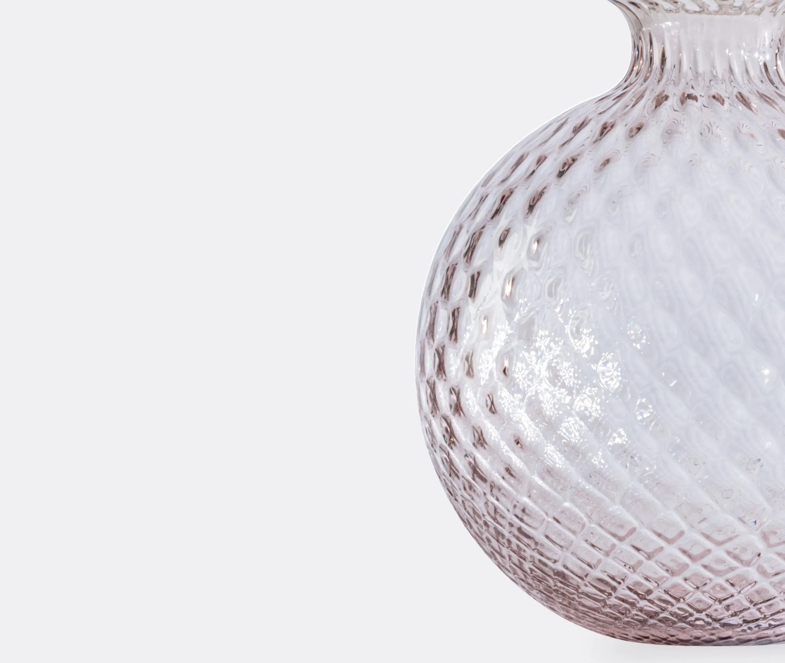 Monofiore L Rounded Bottle Vase - Dusty Rose, Glass