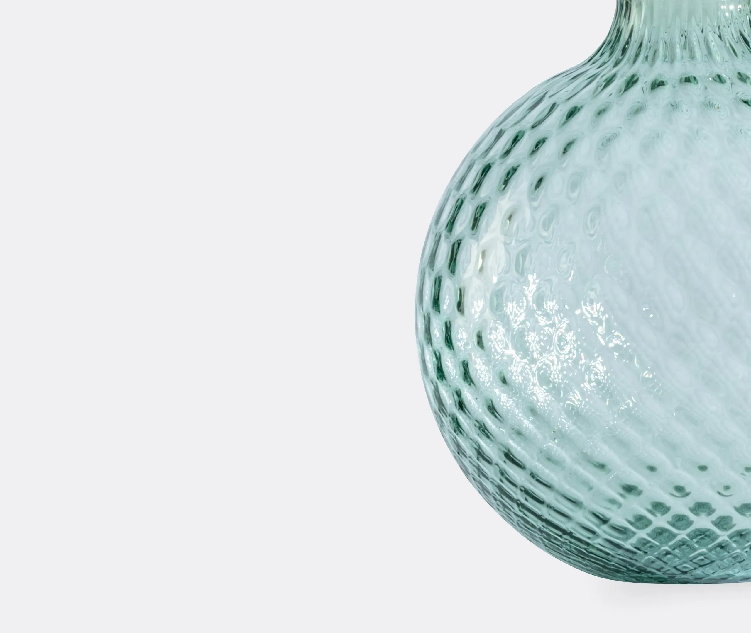 Monofiore L Rounded Bottle Vase - Green, Glass