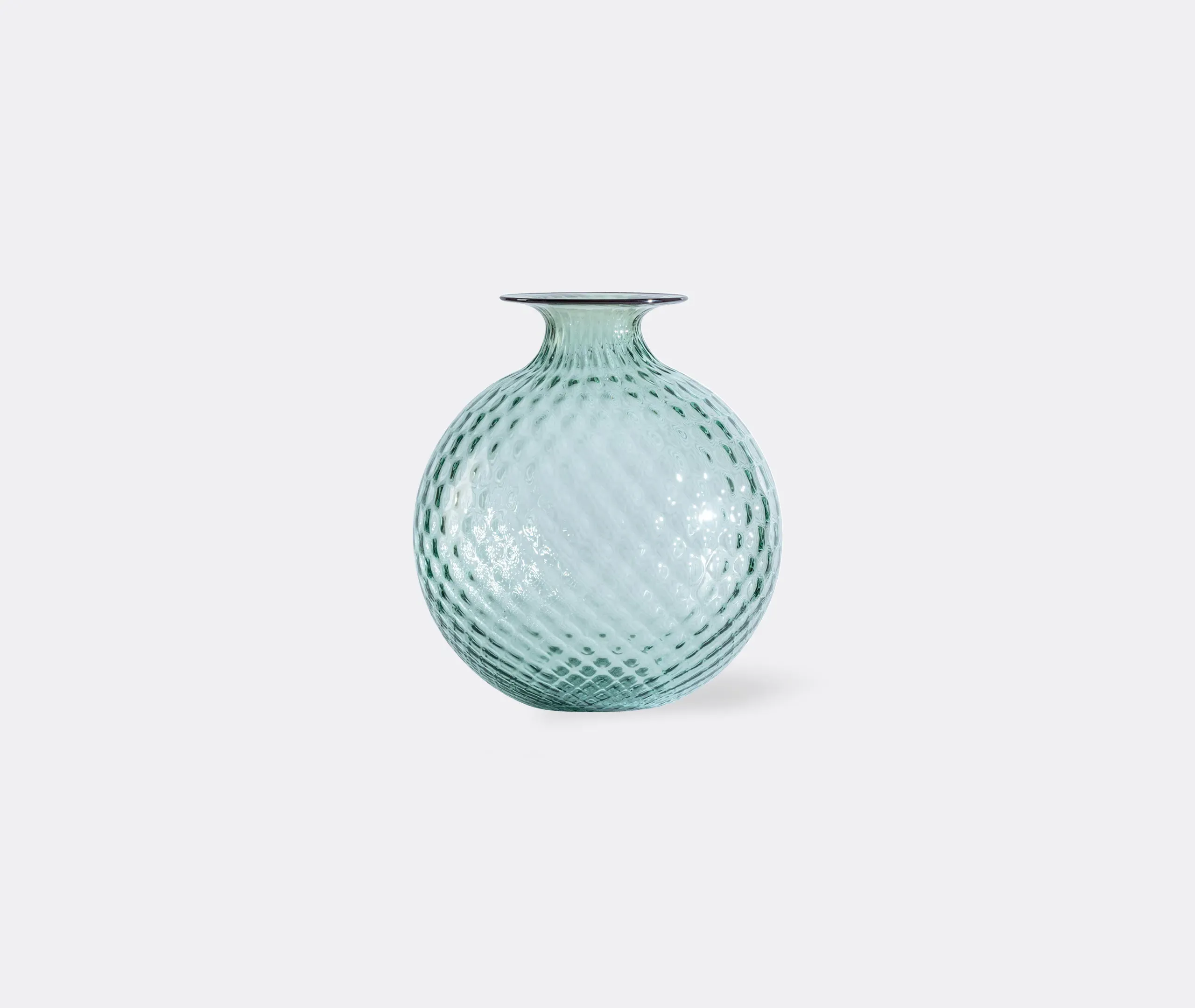 Monofiore Large Rounded Bottle - Green, Hand Blown Glass product