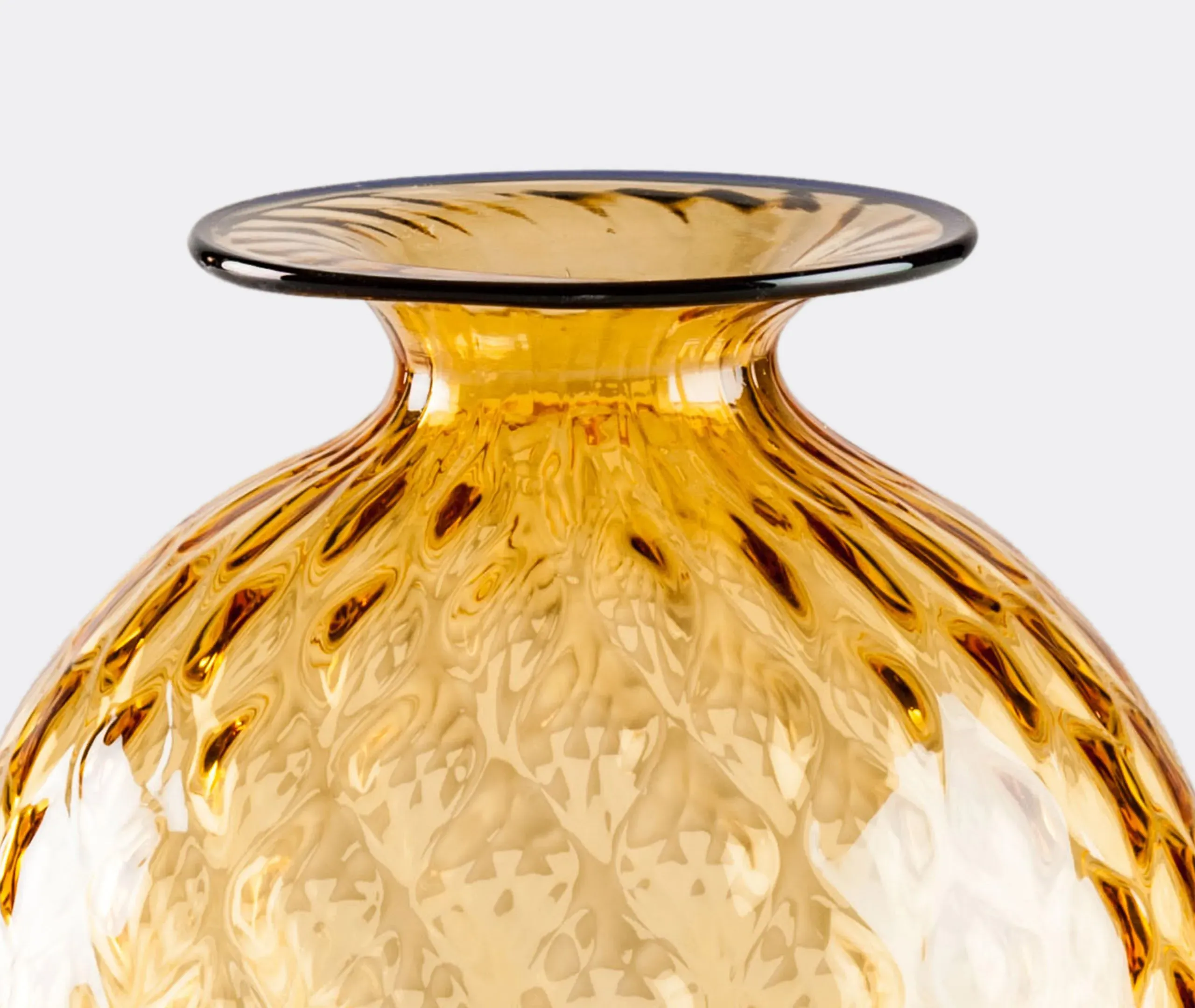 Monofiore Small Bottle Vase - Amber, Glass