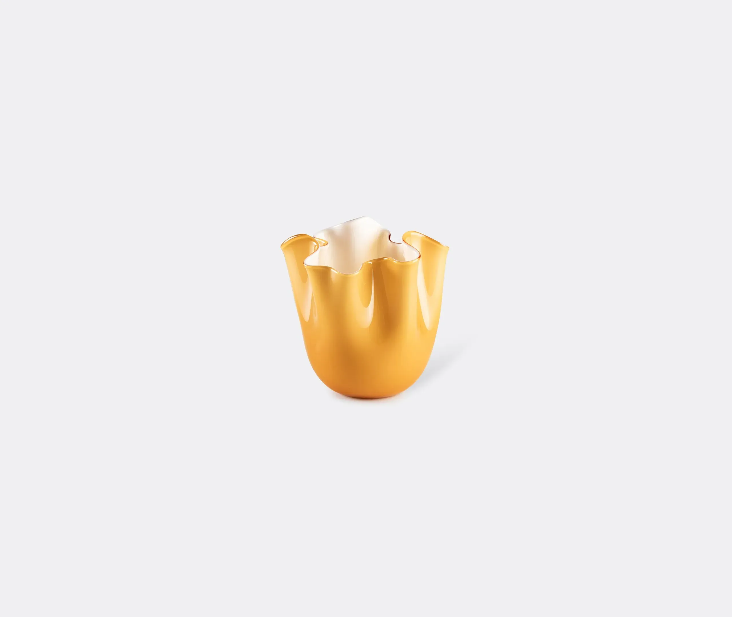 Small Handkerchief Vase - Amber, Glass image