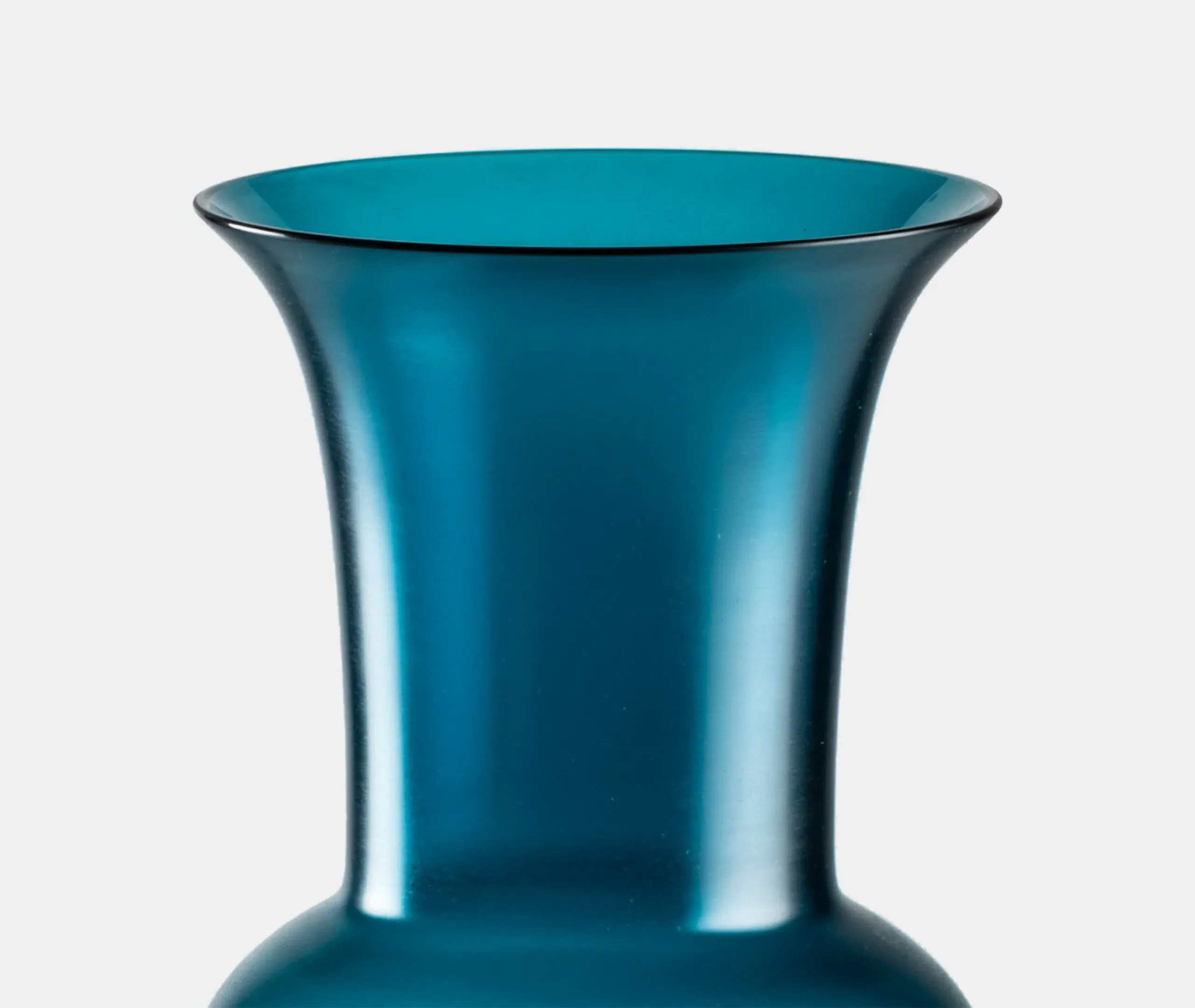 Small Opalino Satin Vase - Blue, Blown Glass