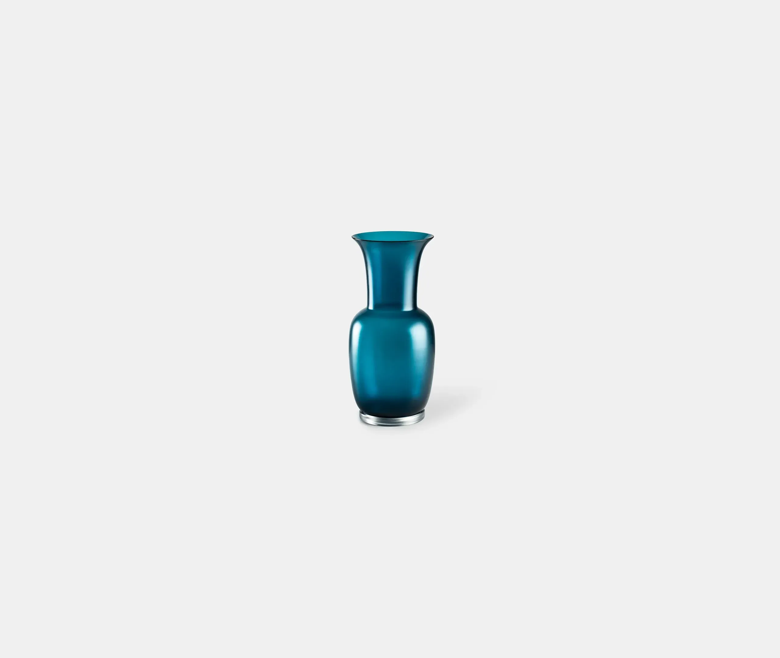 Small Opalino Satin Vase - Blue, Blown Glass image