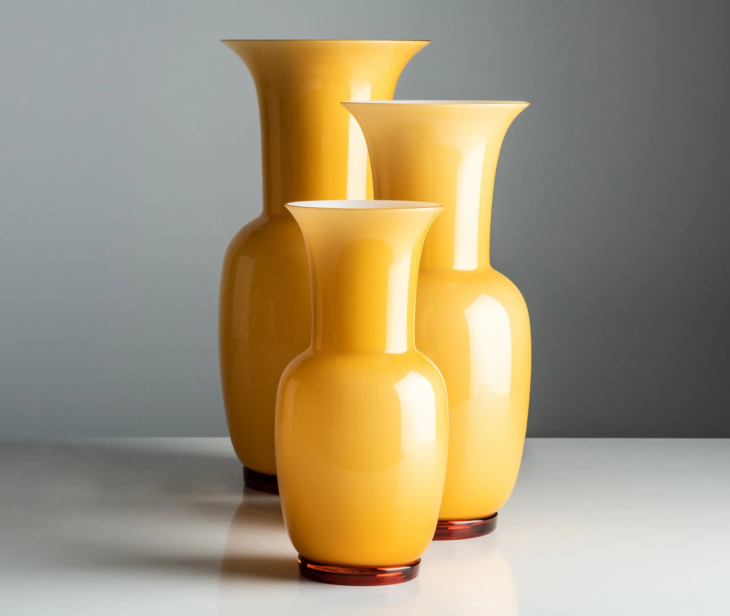 XL Opalino Vase - Amber, Blown Glass
