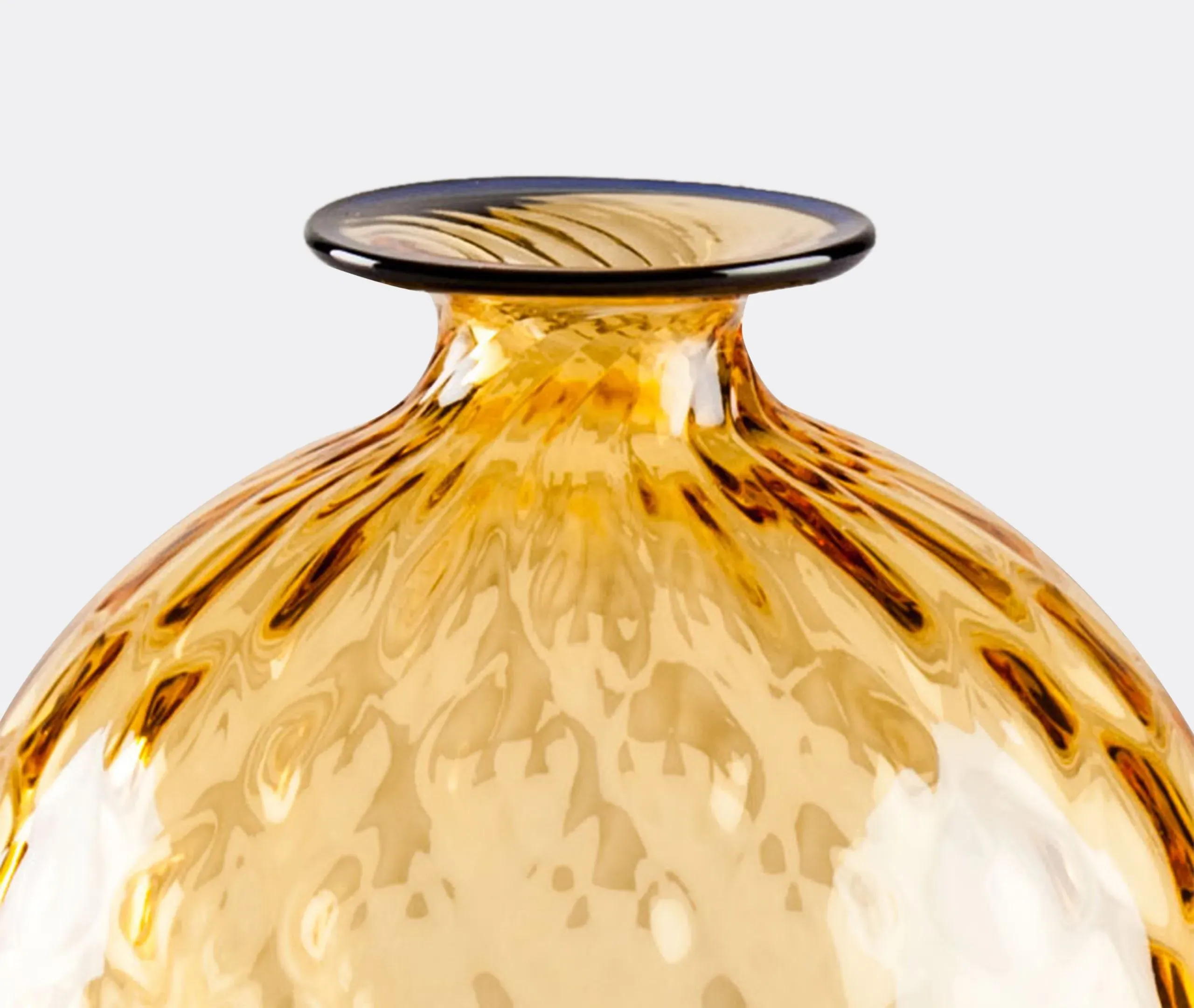 XS Glass Bottle with Raised Pattern - Amber