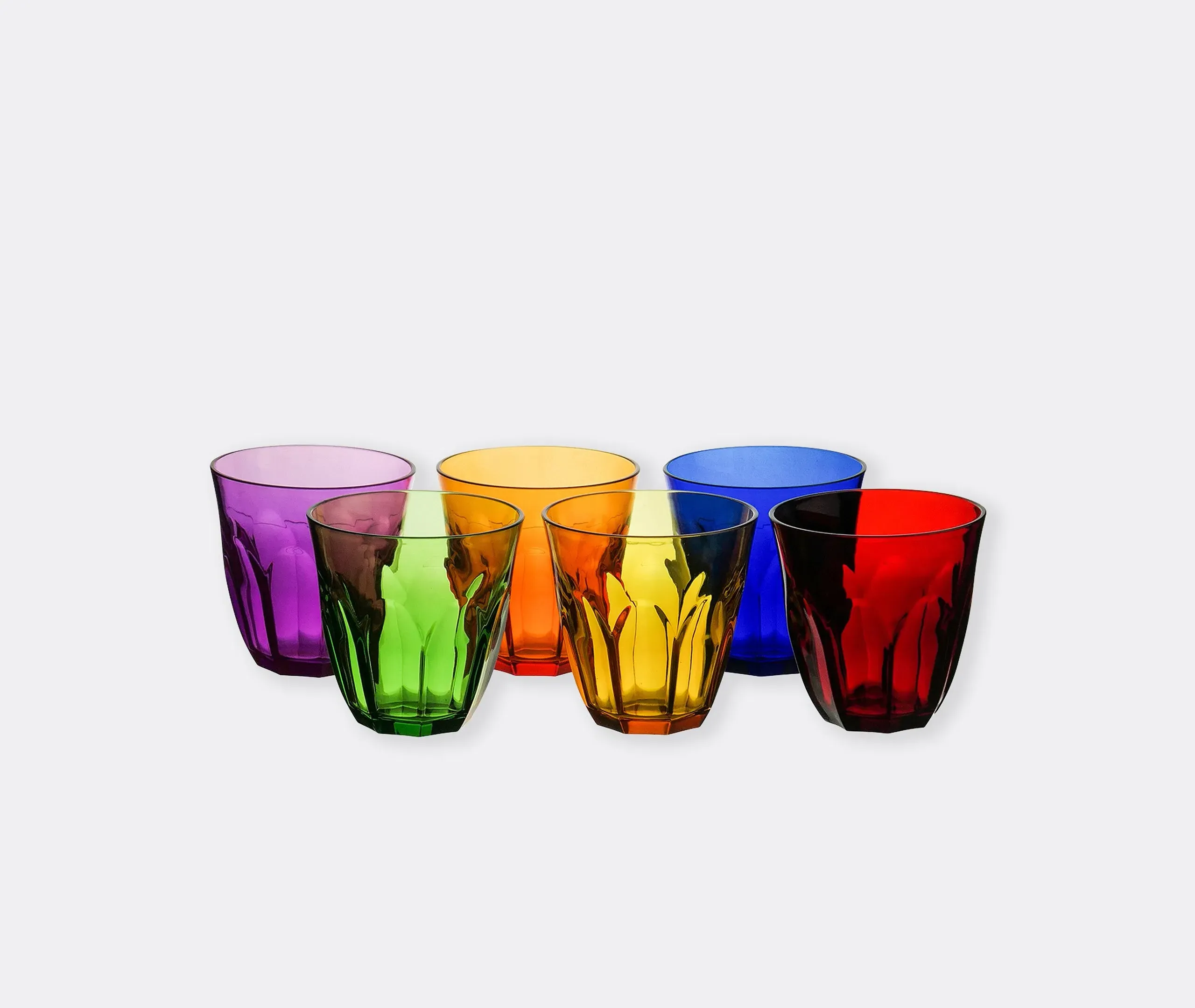 6-Piece Tumbler Glass Set - Multicolor, Resin