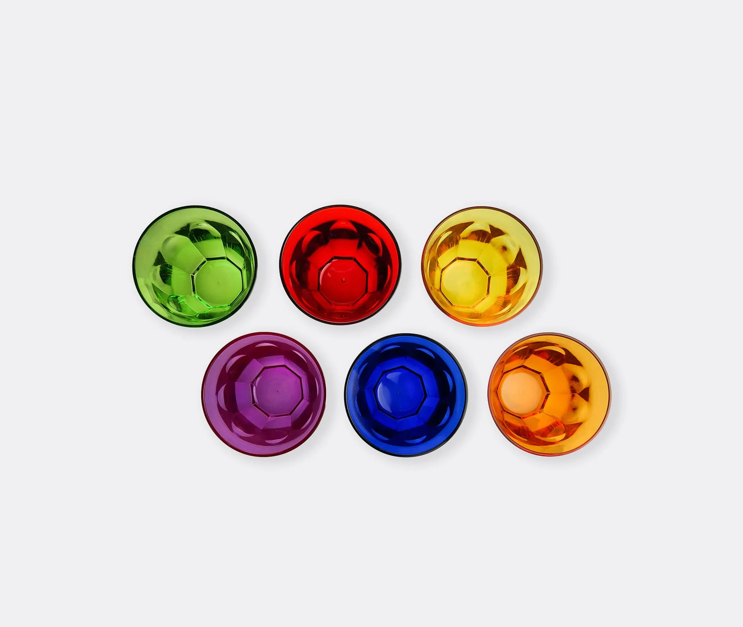 6-Piece Tumbler Glass Set - Multicolor, Resin