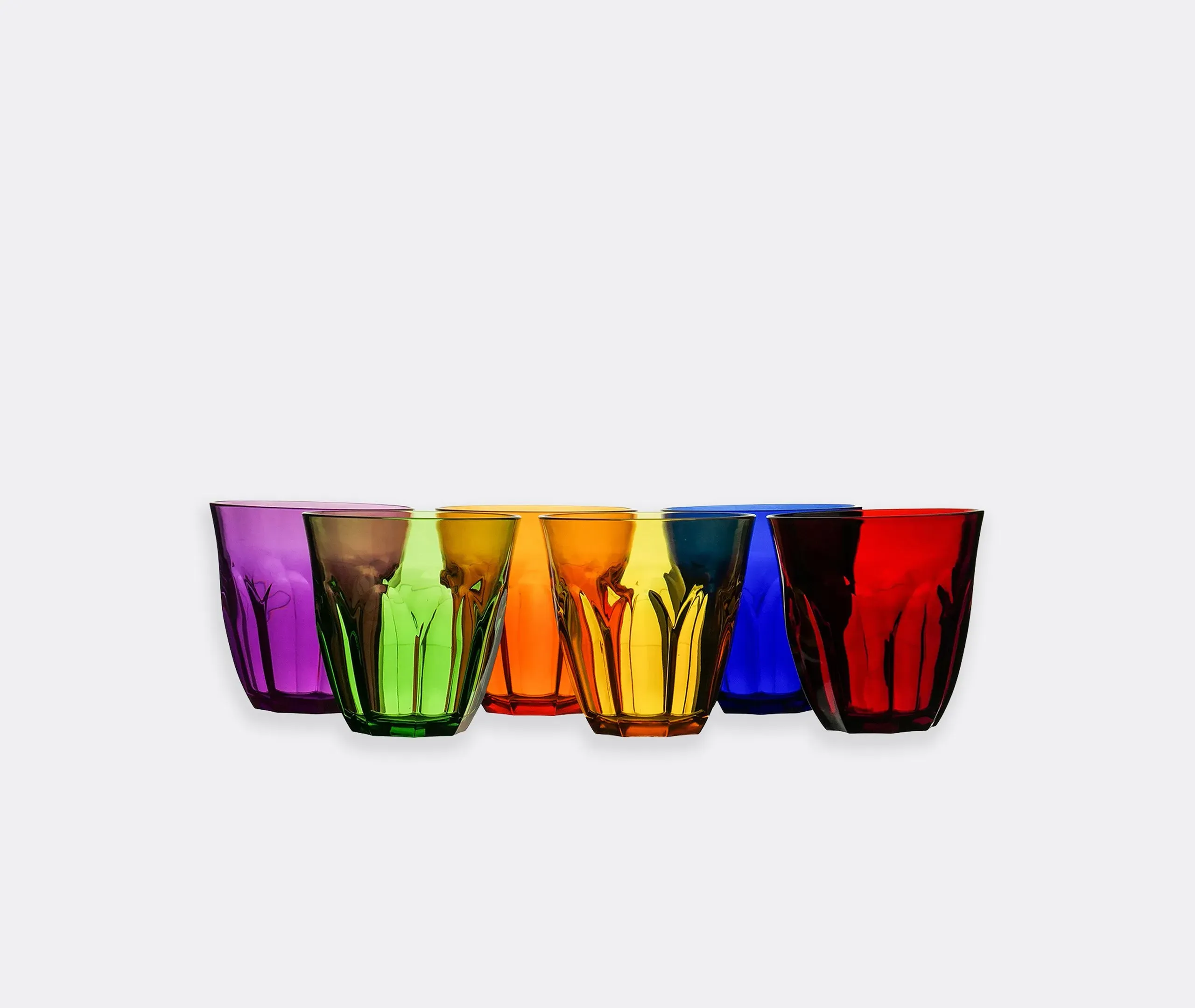 6-Piece Tumbler Glass Set - Multicolor, Resin