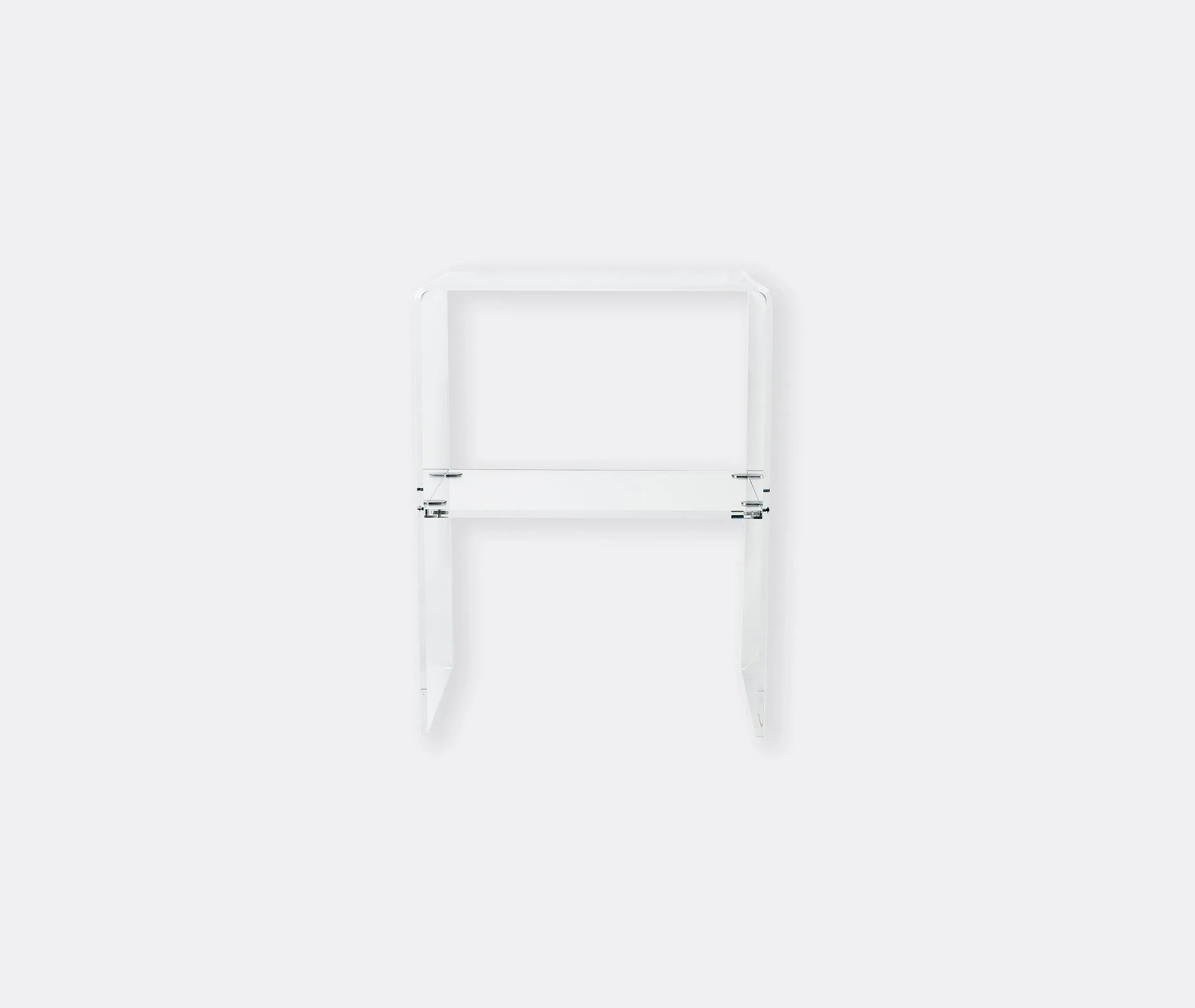 Bedside Table with Shelf - Transparent, Acrylic