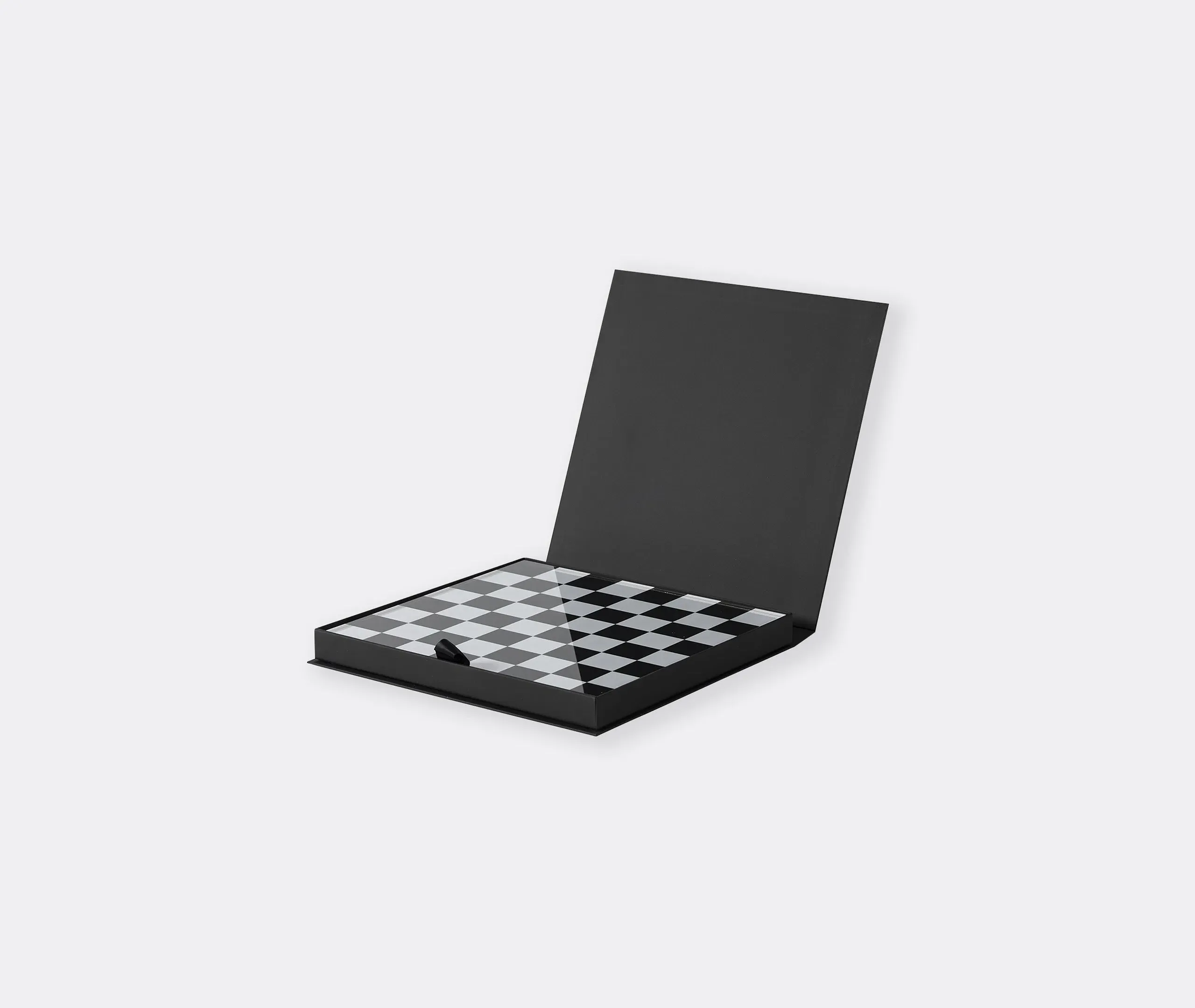 Chess Set with Checkers - Black/White, Acrylic