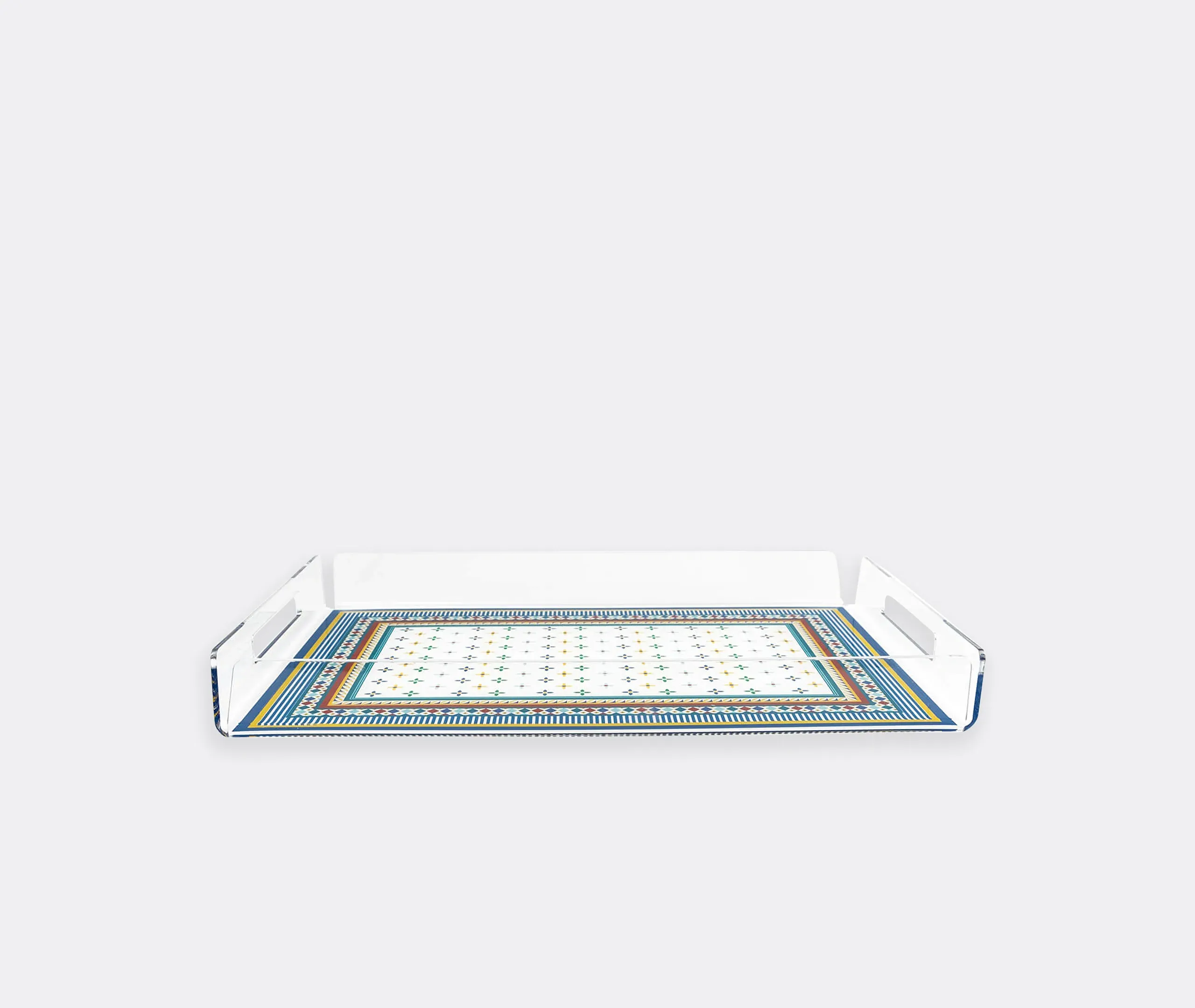 Decor Serving Tray with Cut-Out Handles - Multicolor, Acrylic Crystal product