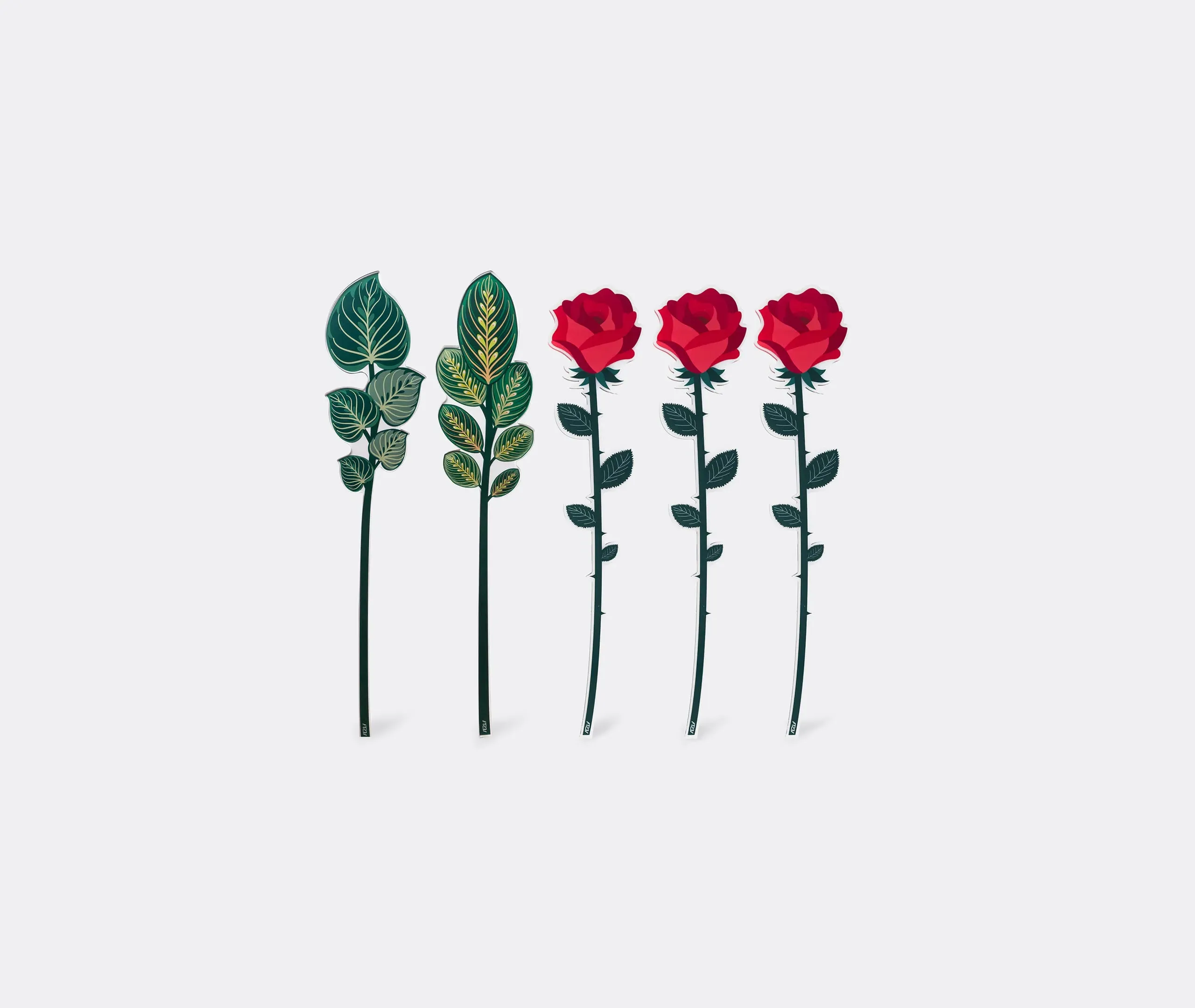 Funny Flowers 'Love' Set of Five - Multicolor, Acrylic Crystal product