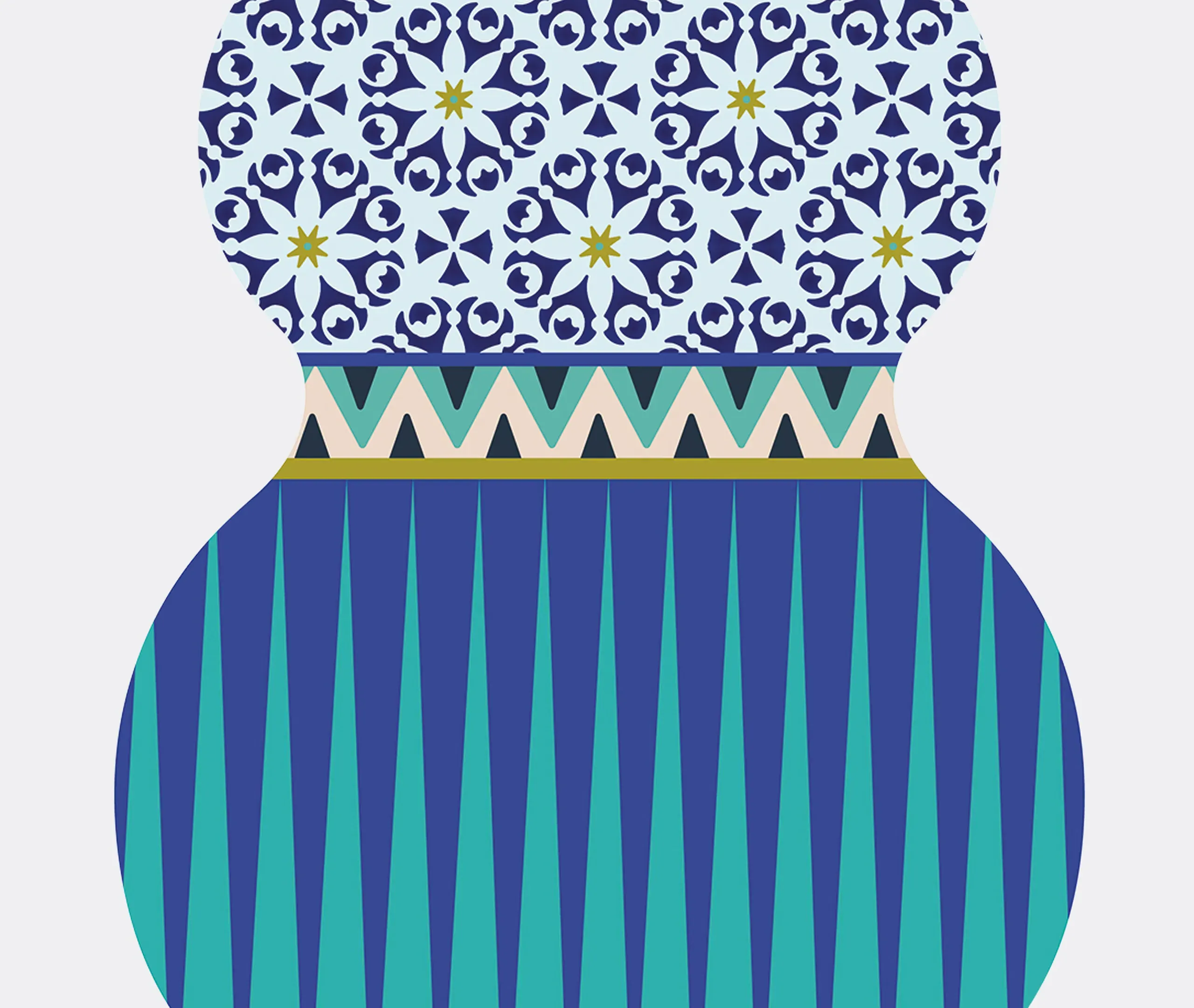 Giudecca Large Vase - Santorini Multicolor, Acrylic Crystal