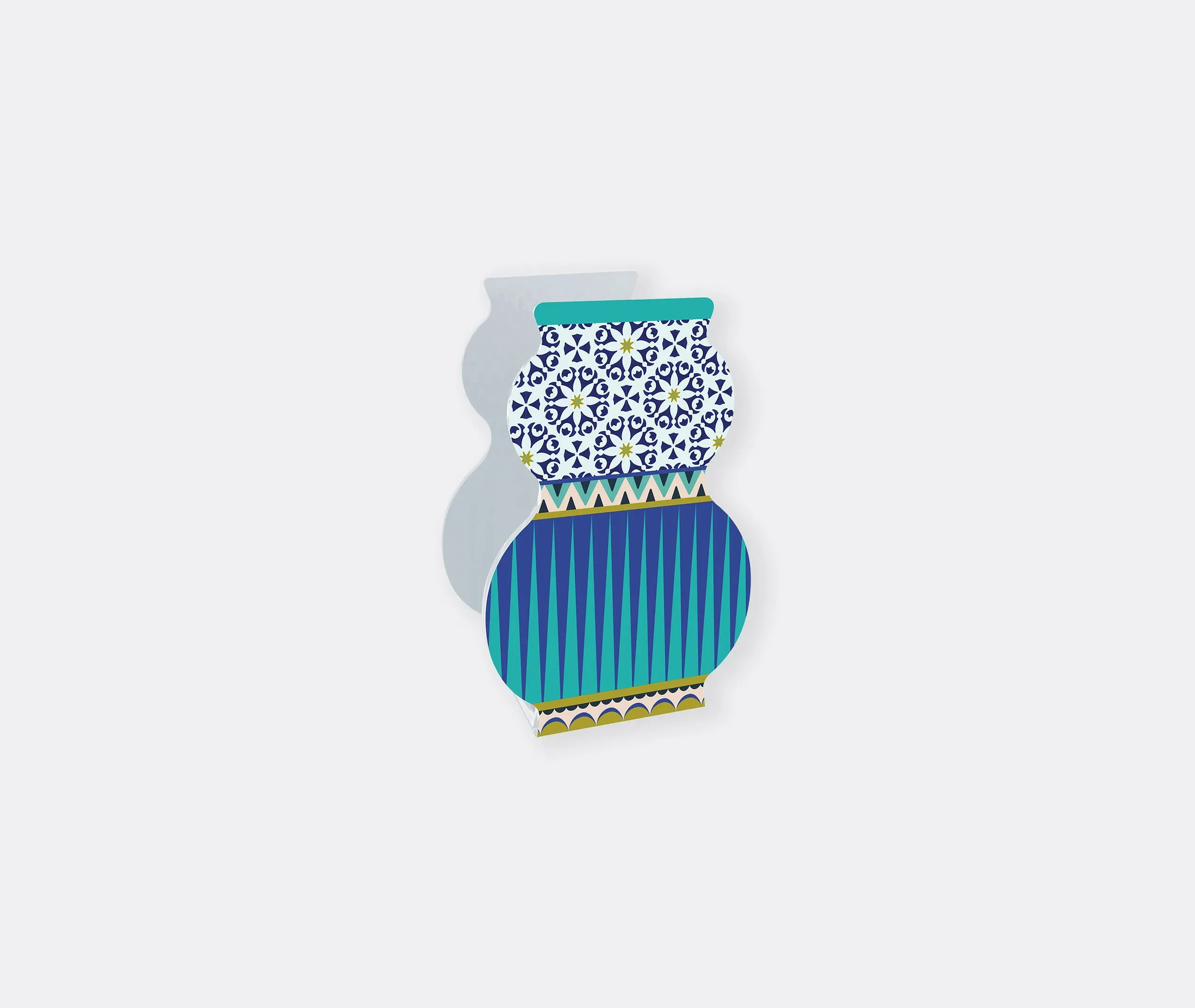 Large Vase with Floral Design - Multicolor