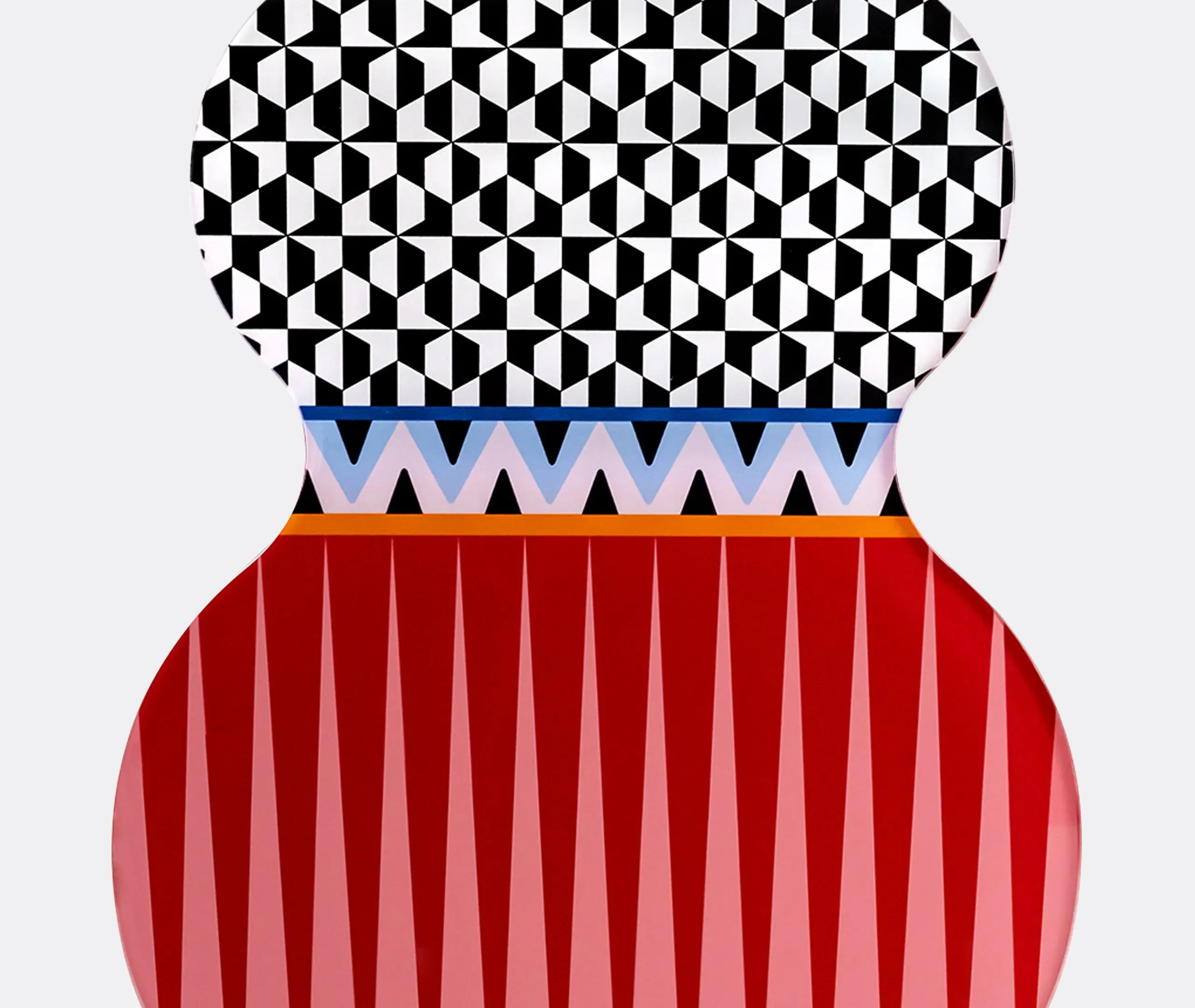 Large Vase with Geometric Design - Multicolor