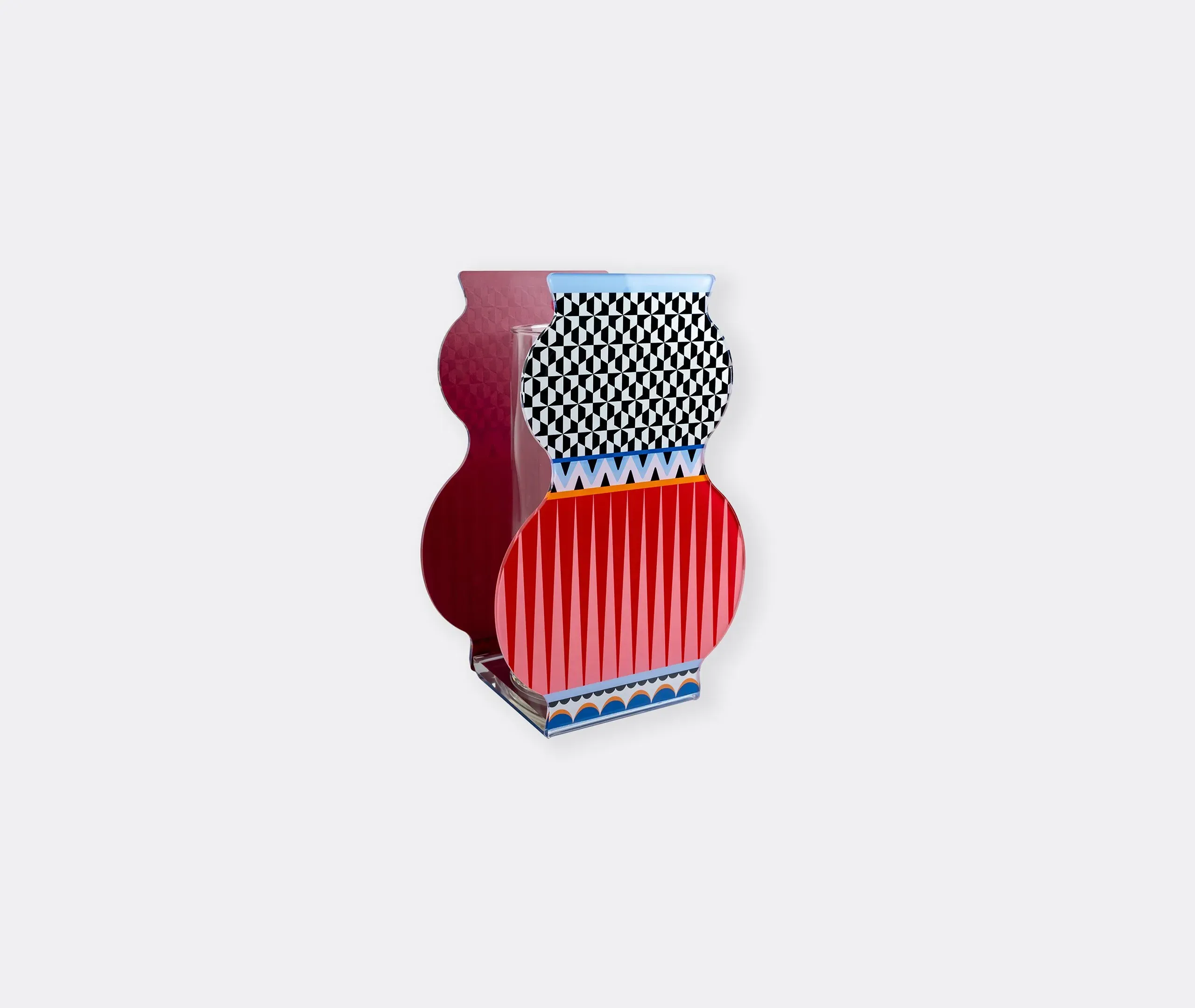 Large Vase with Geometric Design - Multicolor