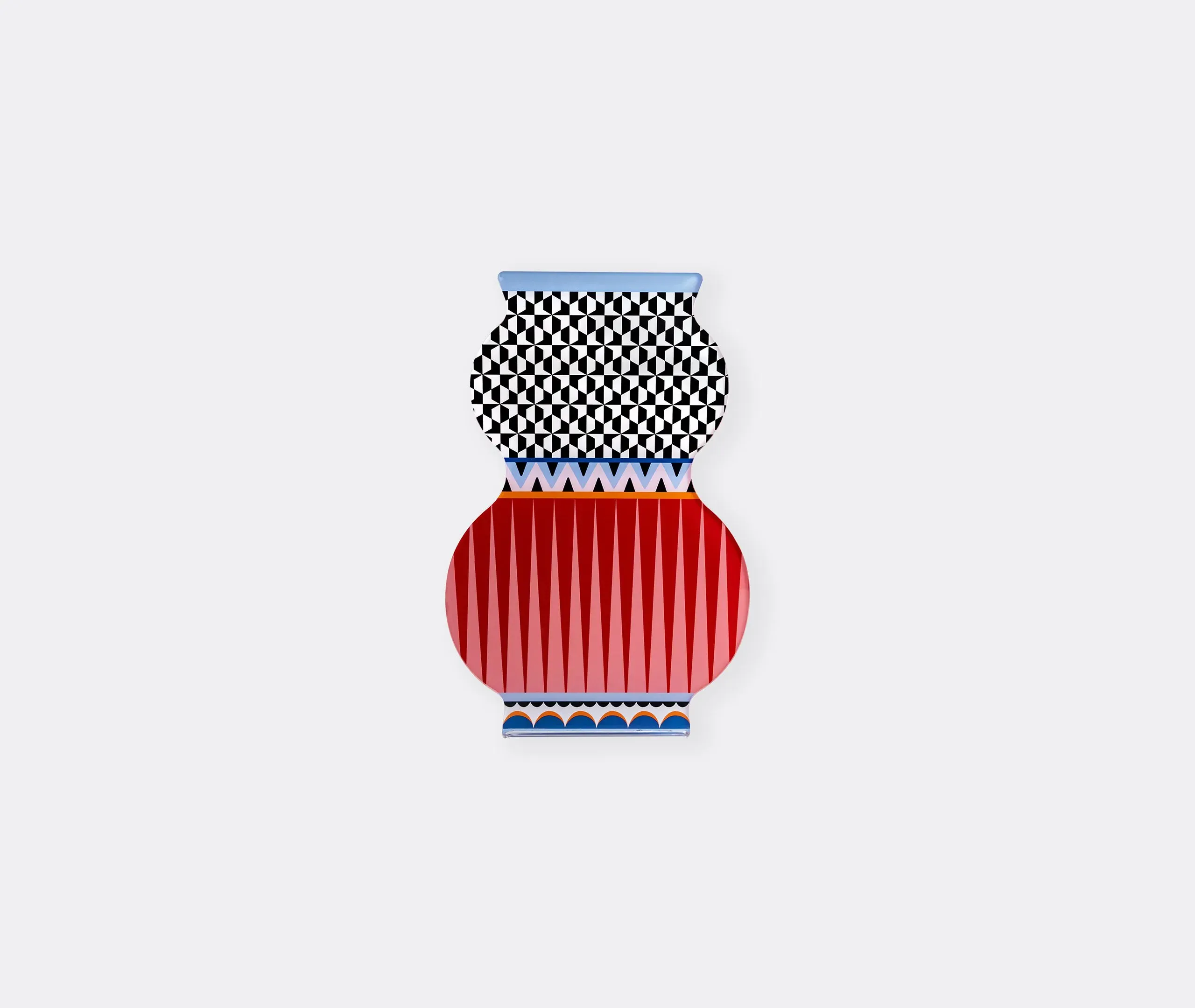 Large Vase with Geometric Design - Multicolor