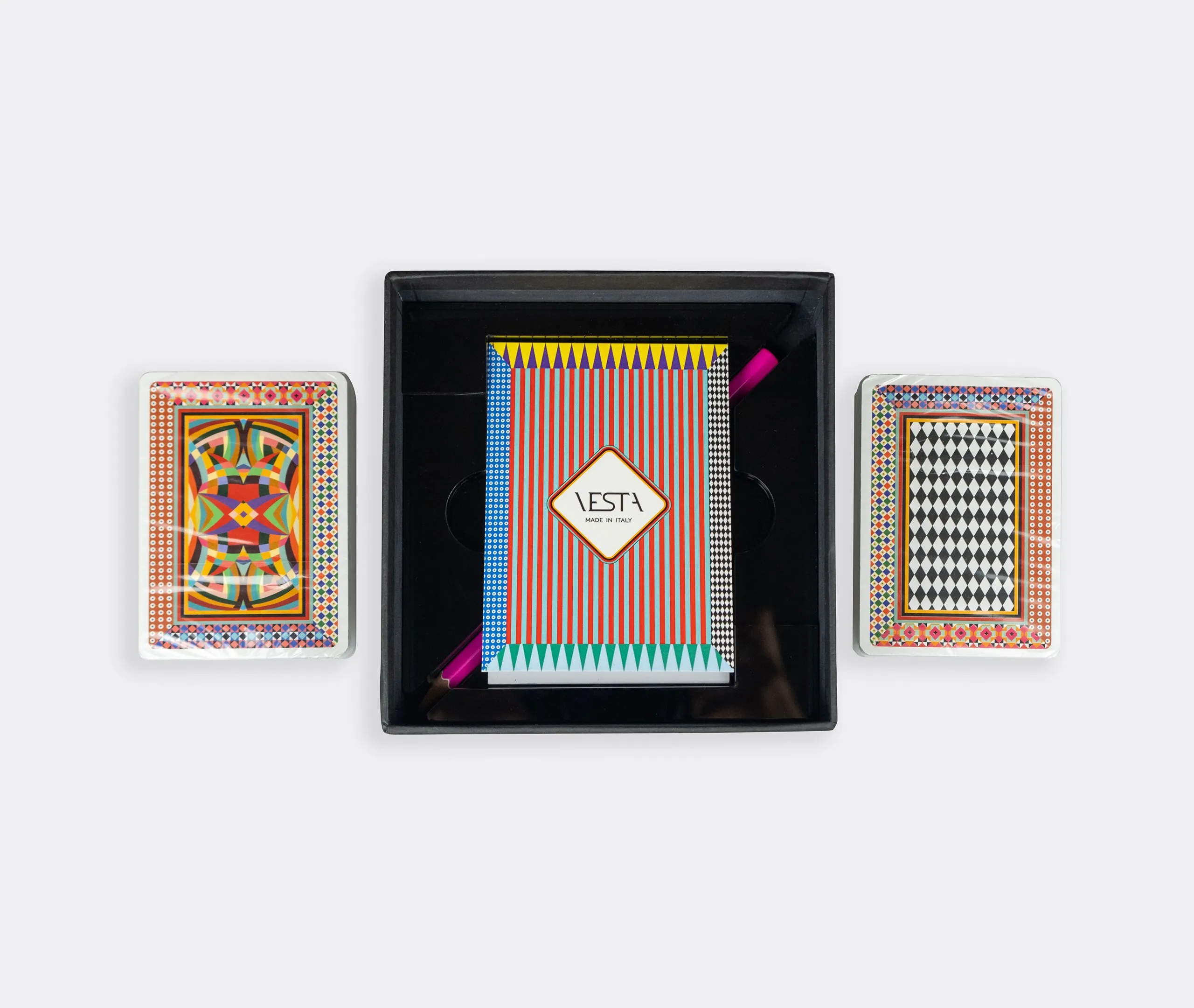 Playing Card Set with Notebook and Pencil - Multicolor image