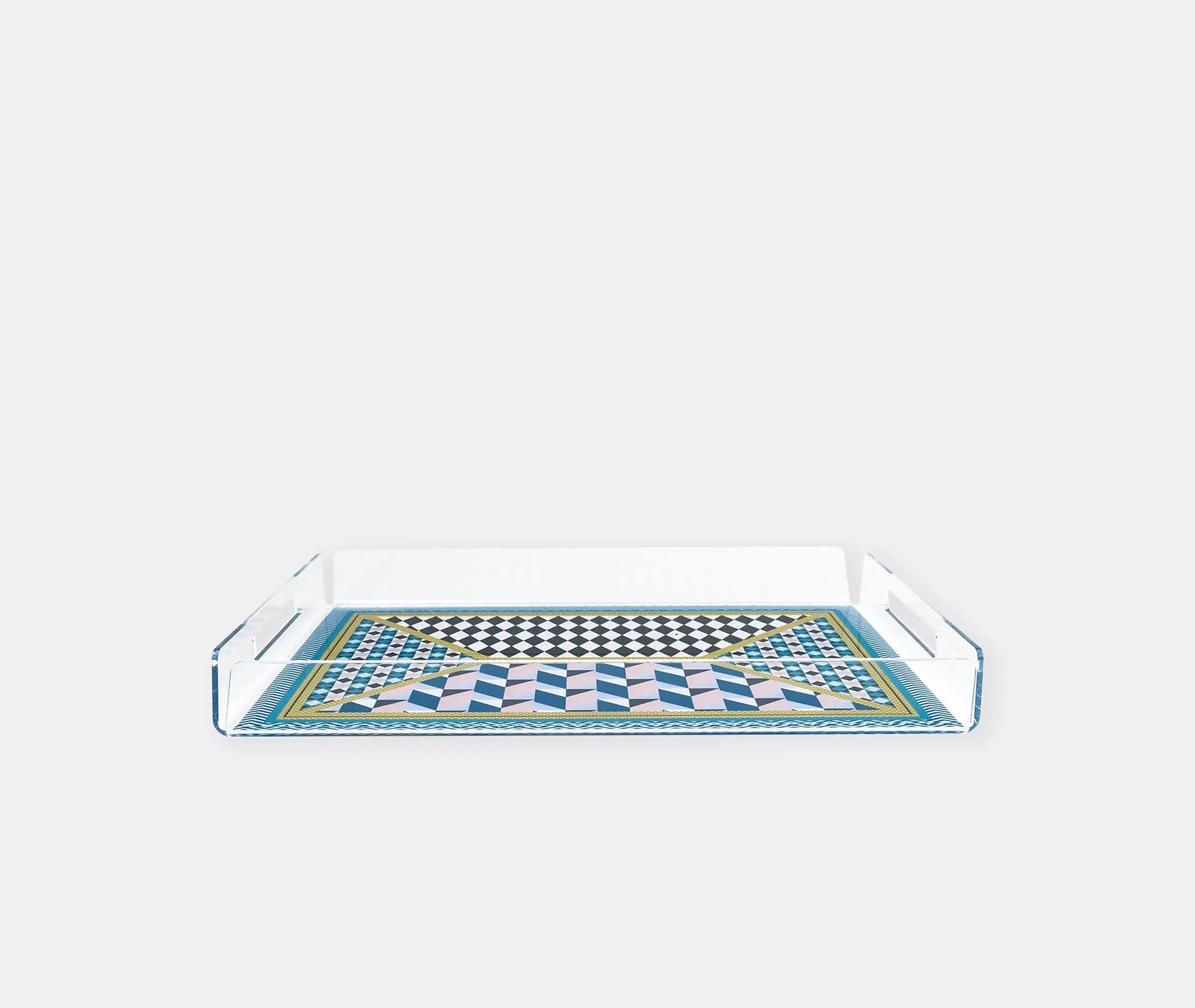 Serving Tray with Handles - Multicolor, Acrylic image