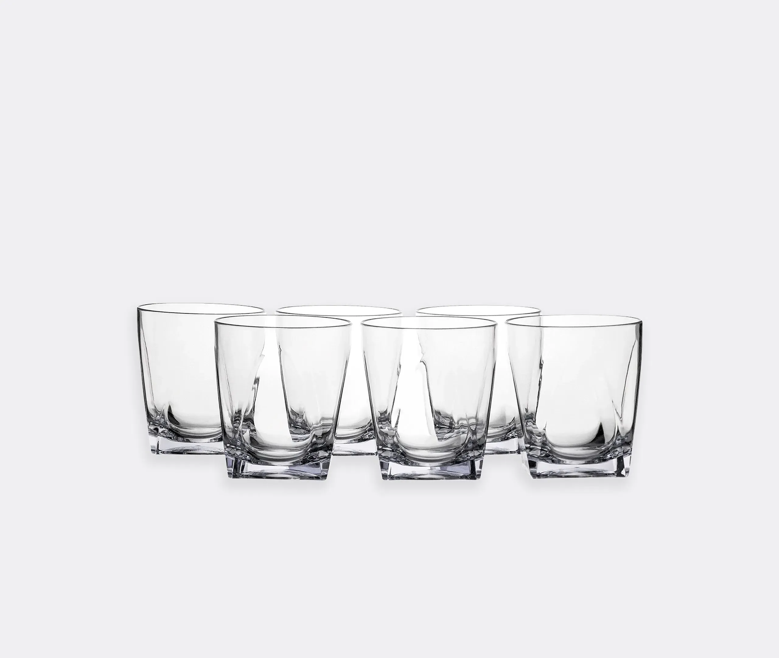 Short Tumbler Glass Set of Six - Transparent, Resin