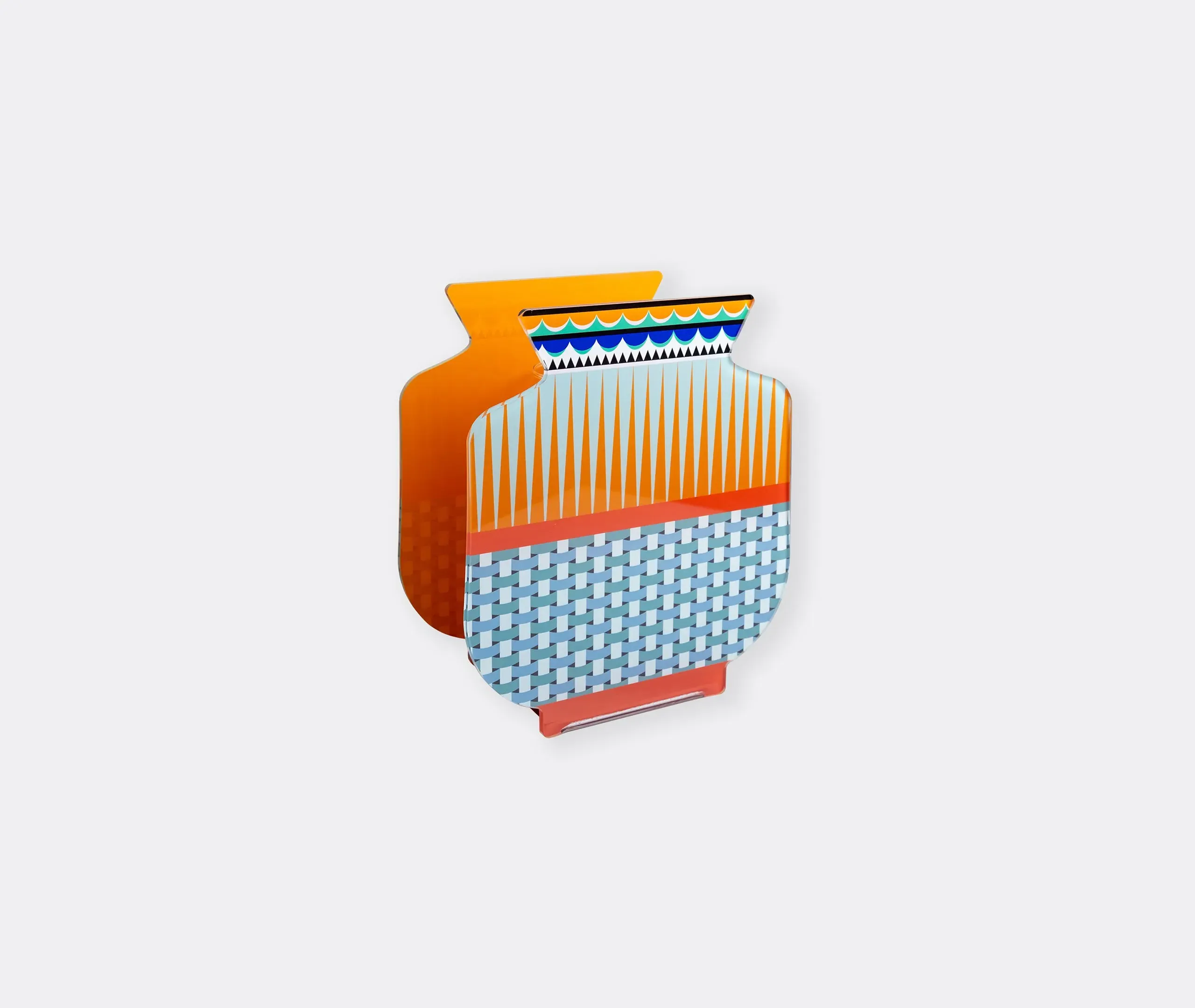 Small Vase with Geometric Pattern - Multicolor