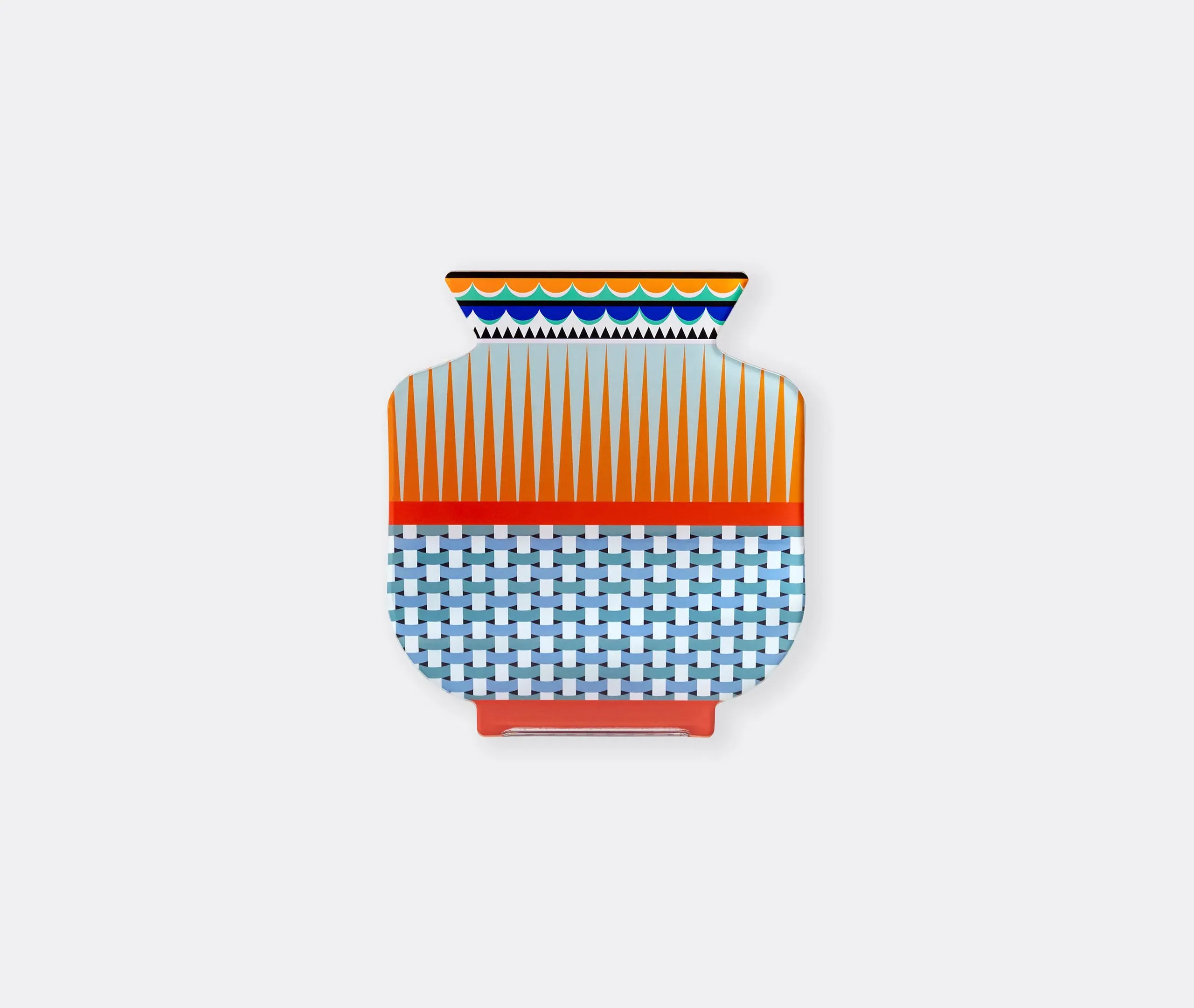 Small Vase with Geometric Pattern - Multicolor
