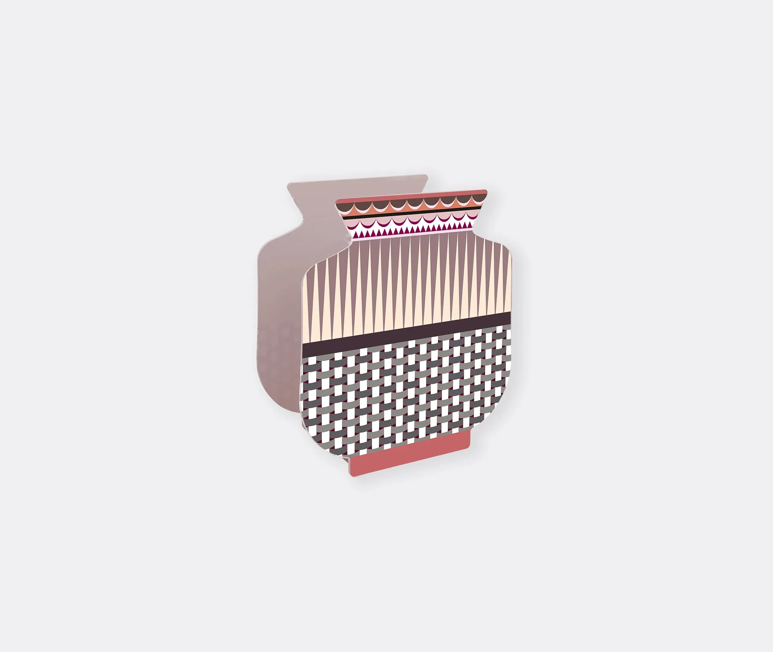 Small Vase with Geometric Pattern - Multicolor