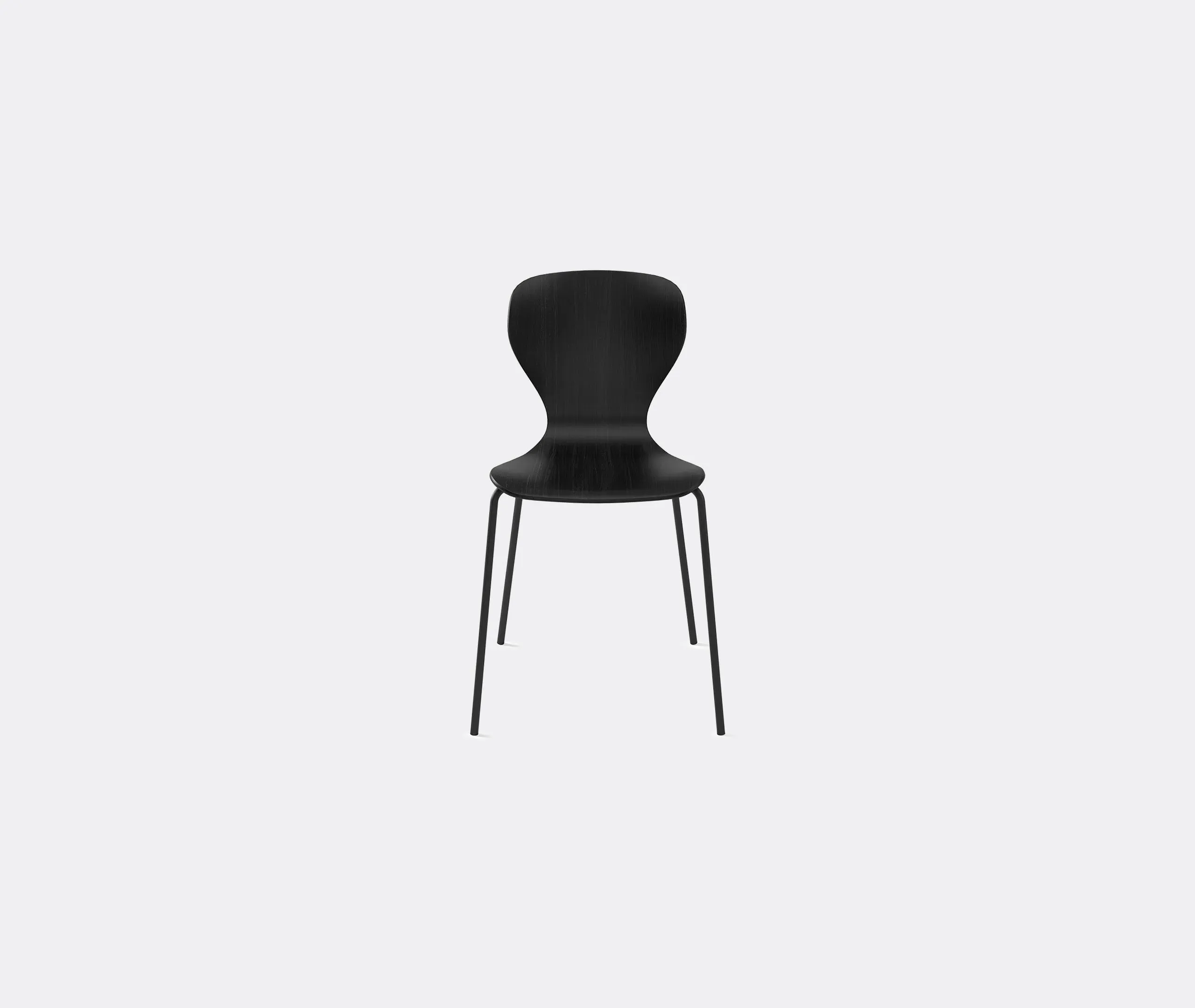 Ears Chair with Metal Legs - Black, Ashwood image