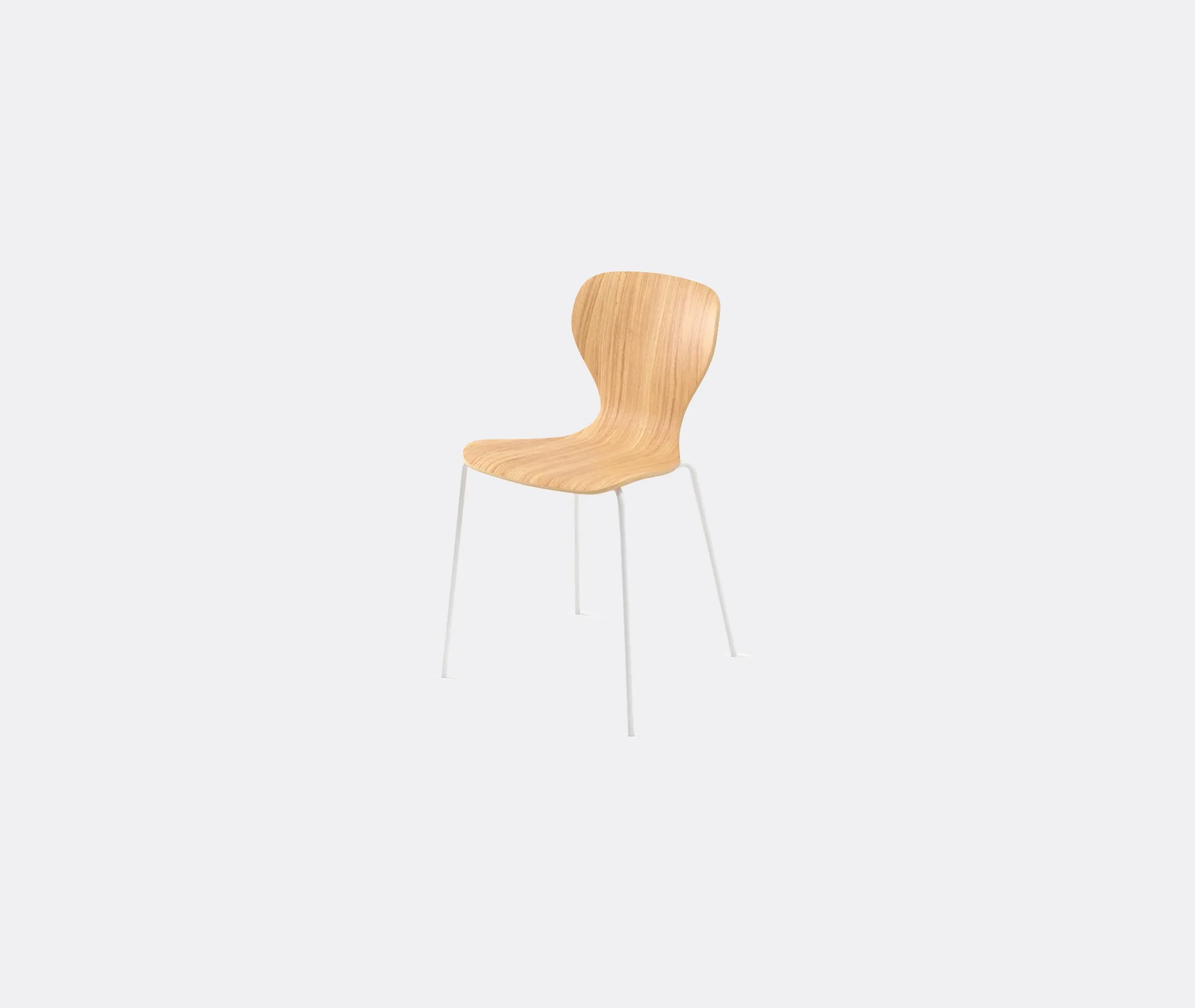 Ears Chair with Metal Legs - Matt Oak, Ashwood