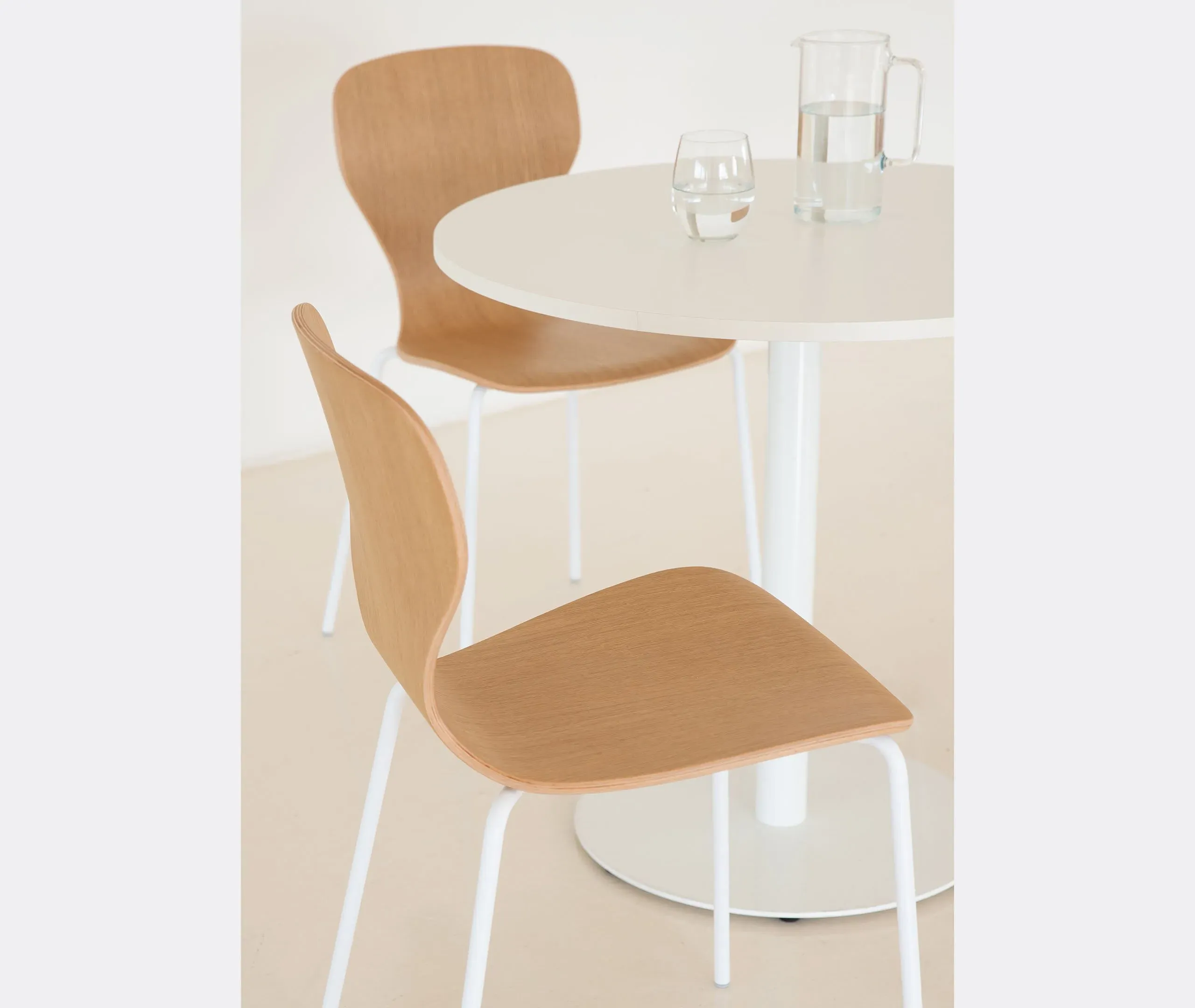 Ears Chair with Metal Legs - Matt Oak, Ashwood