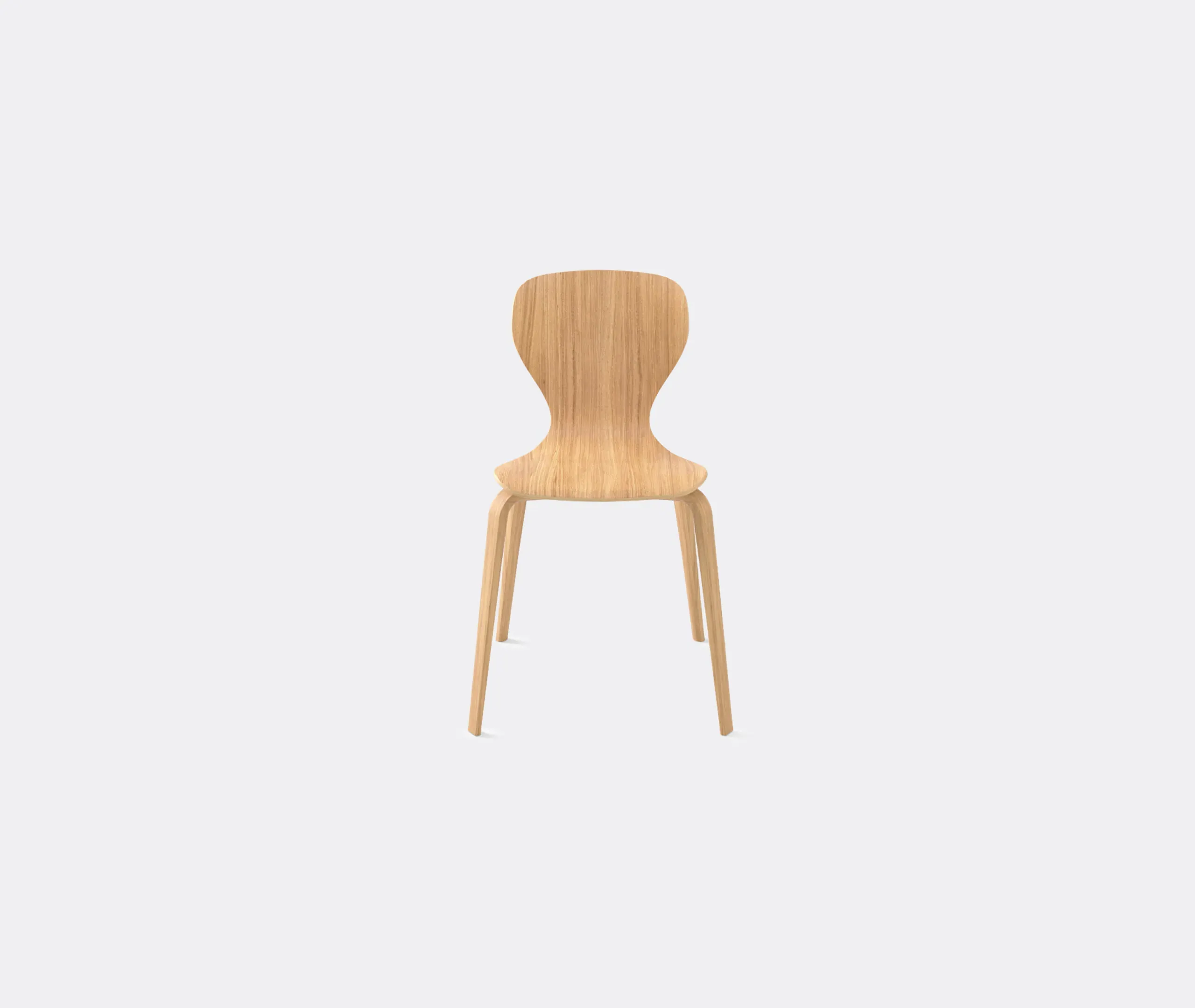 Ears Chair with Wooden Legs - Matt Oak
