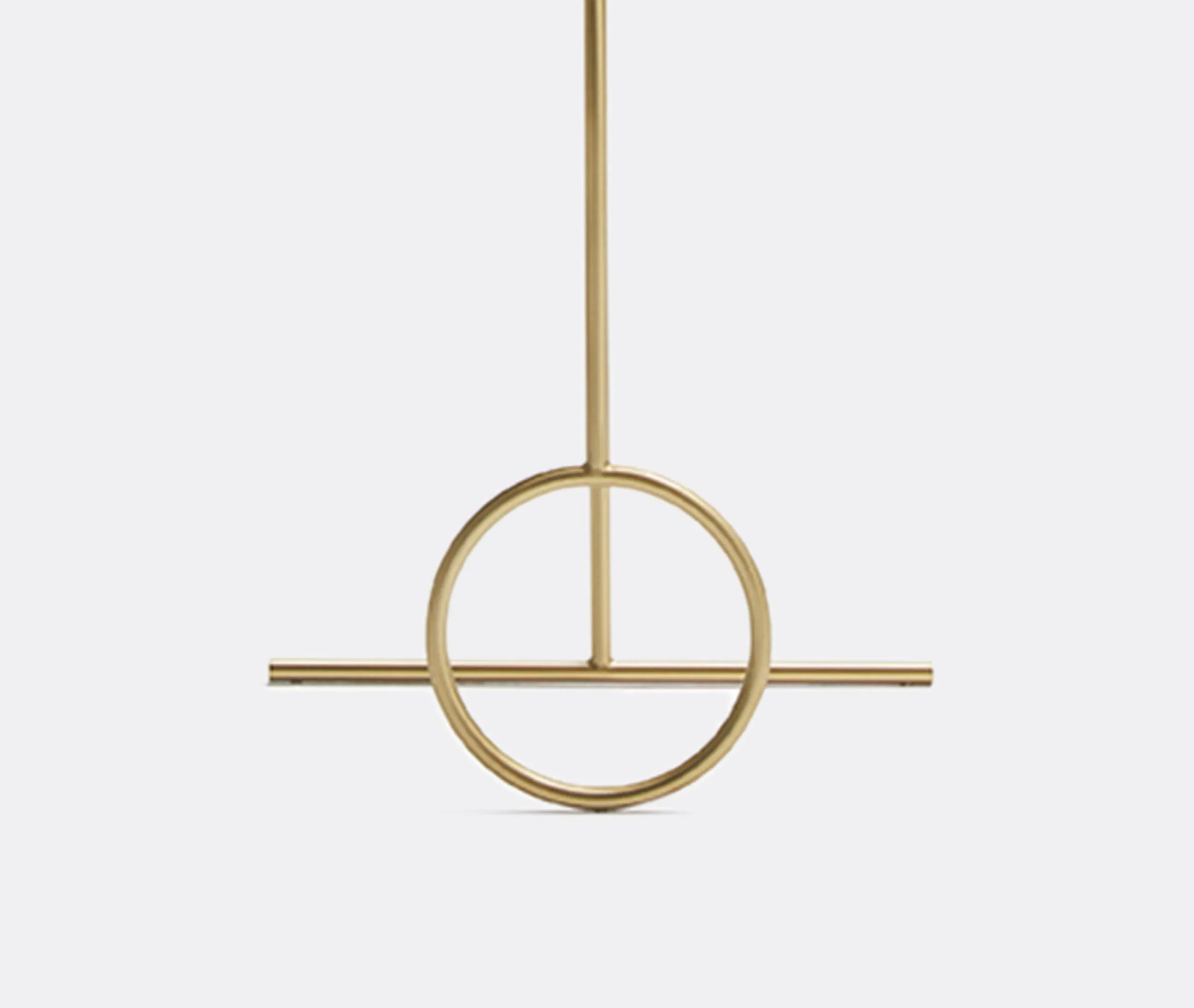 Giro Side Table - Brass, Oak