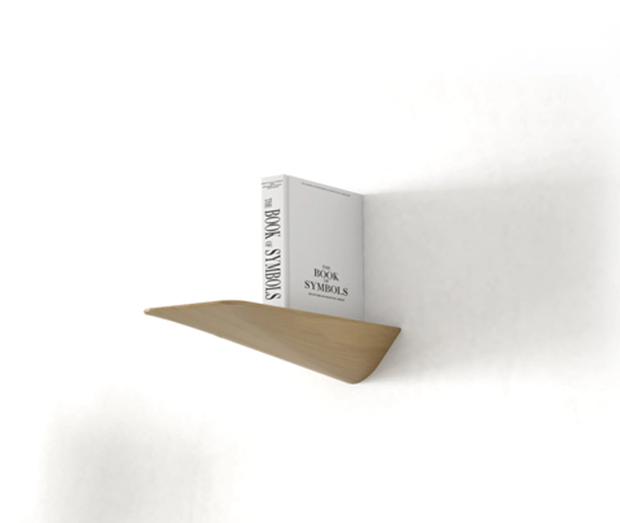 Medium Wall Shelf - Matt Oak, Solid Wood
