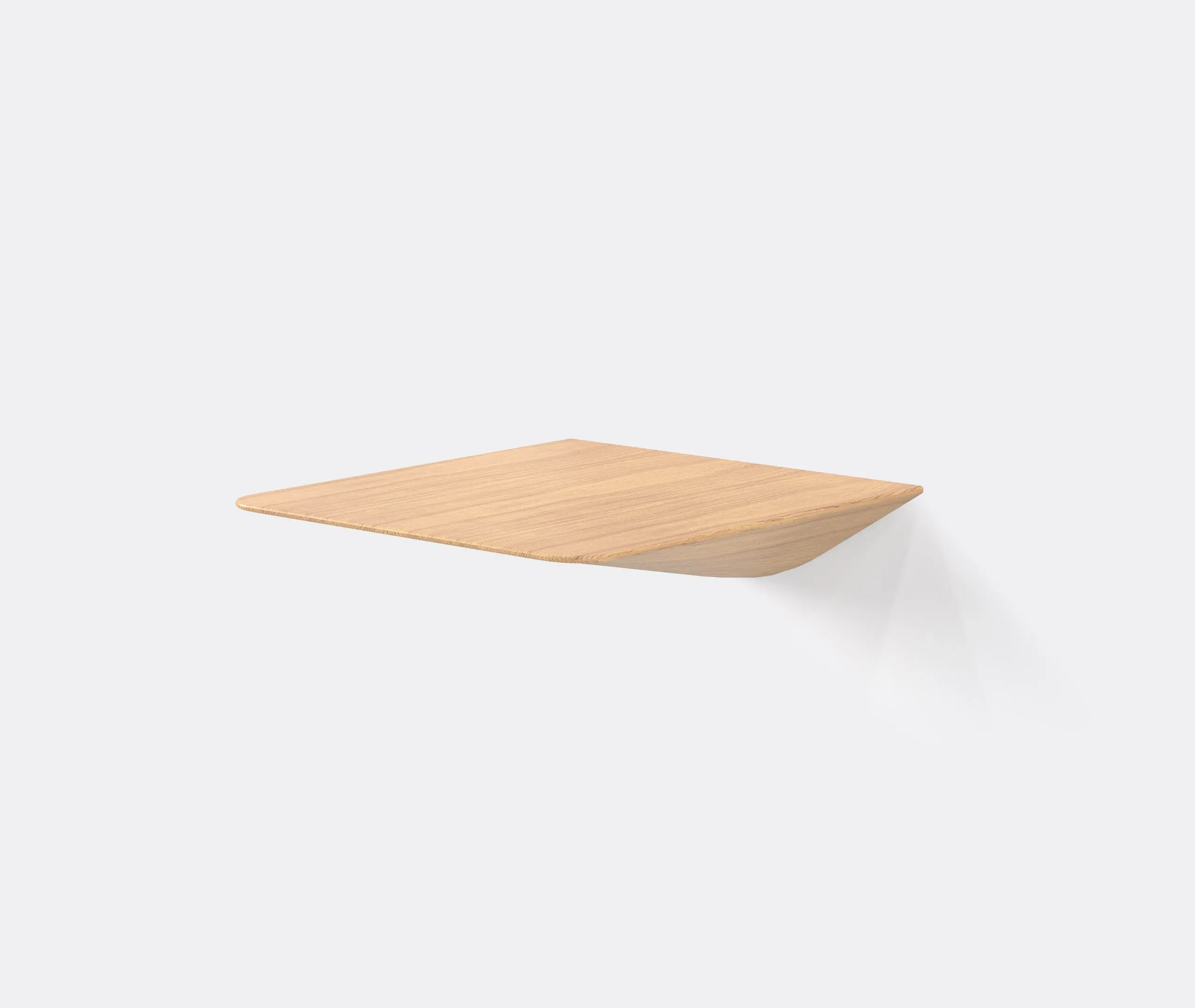 Medium Wall Shelf - Matt Oak, Solid Wood image