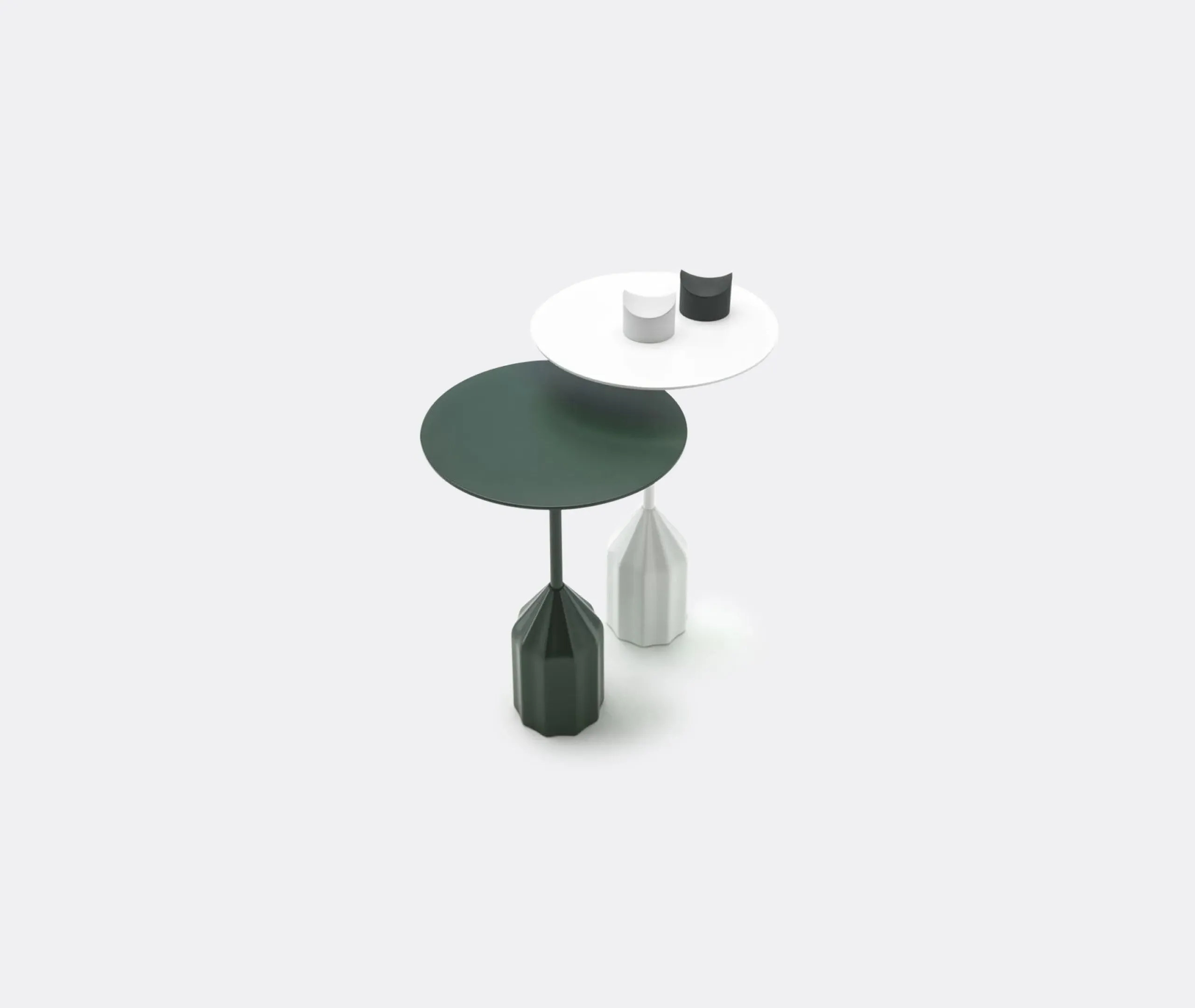 Mini Side Table with Foam Base - White, Steel