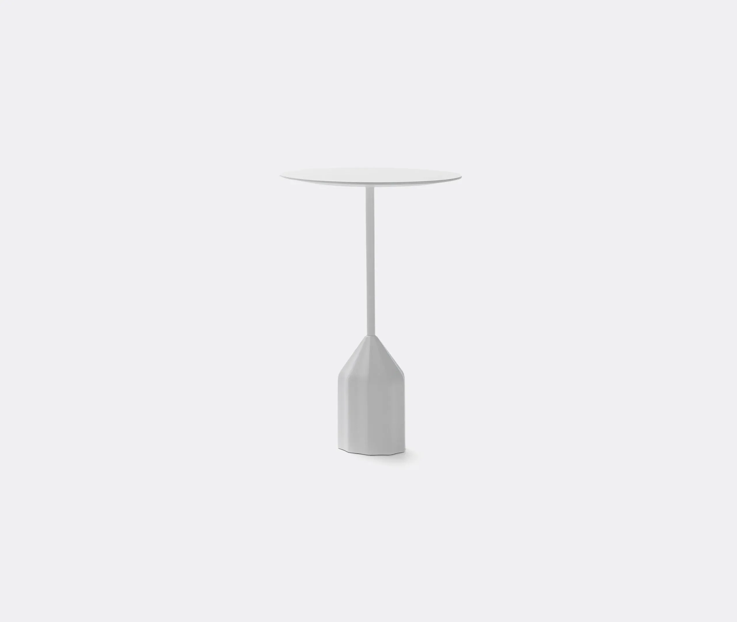 Mini Side Table with Foam Base - White, Steel