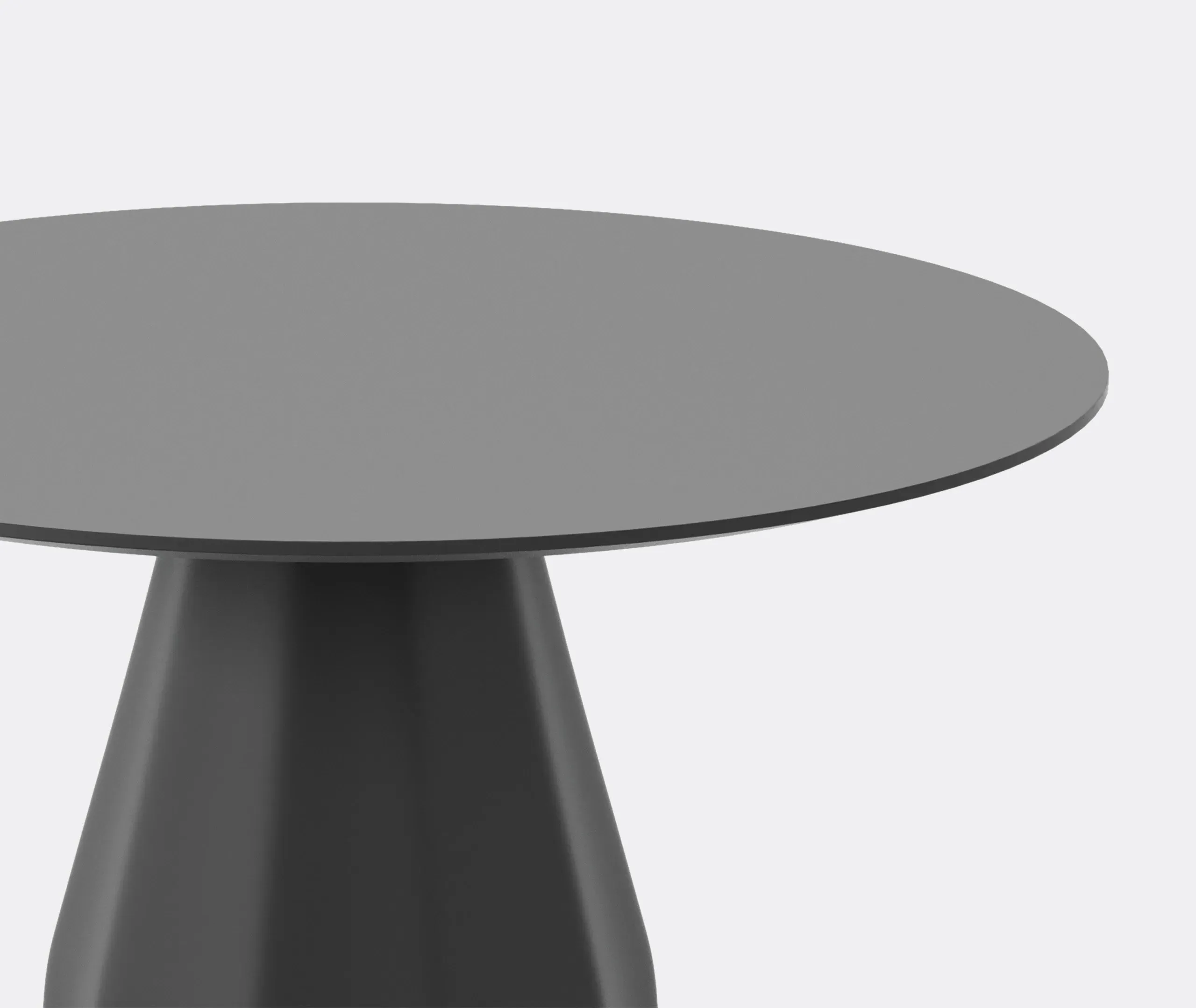 Side Table with Sculptural Base - Black, Steel