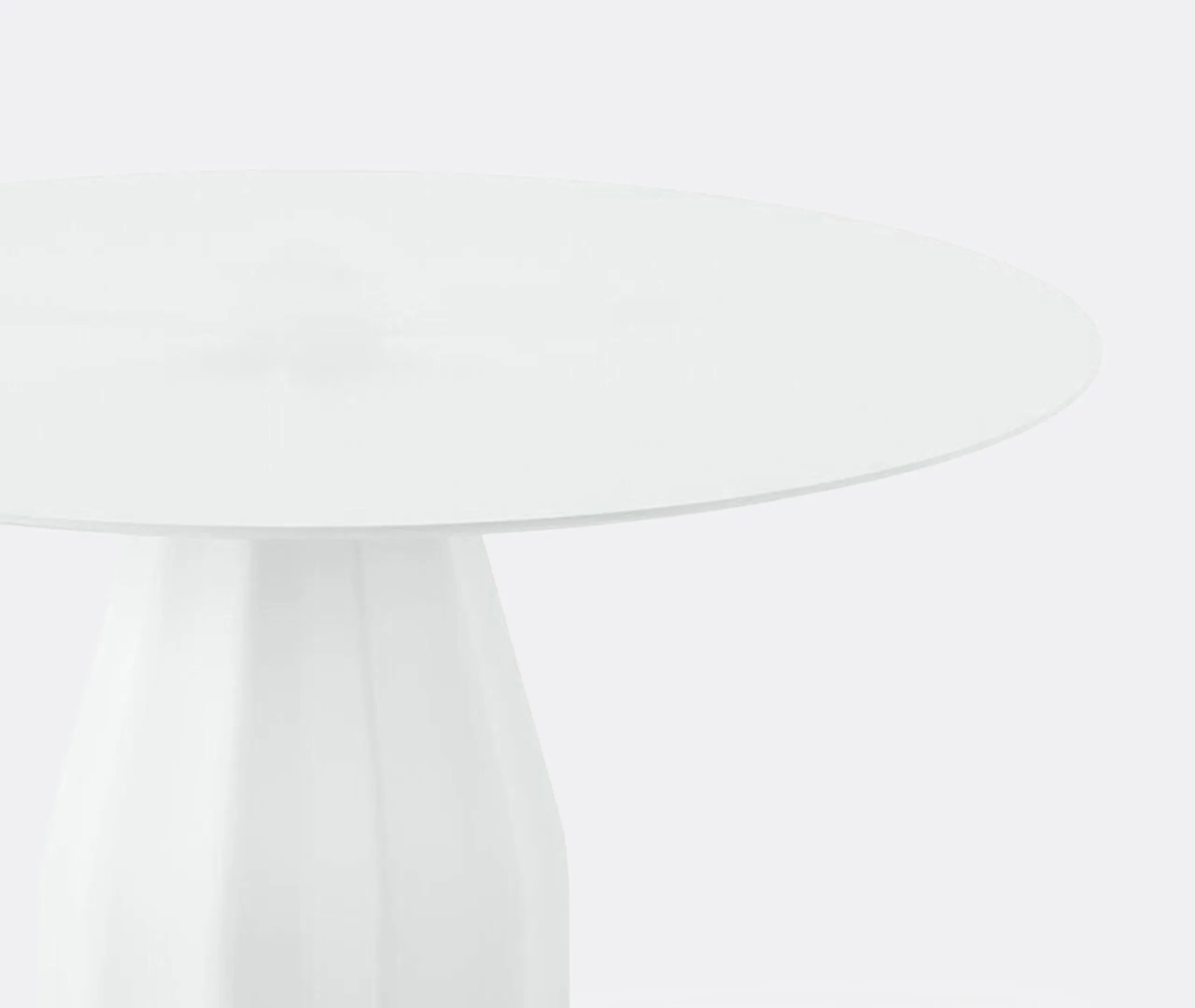 Side Table with Sculptural Base - White, Steel