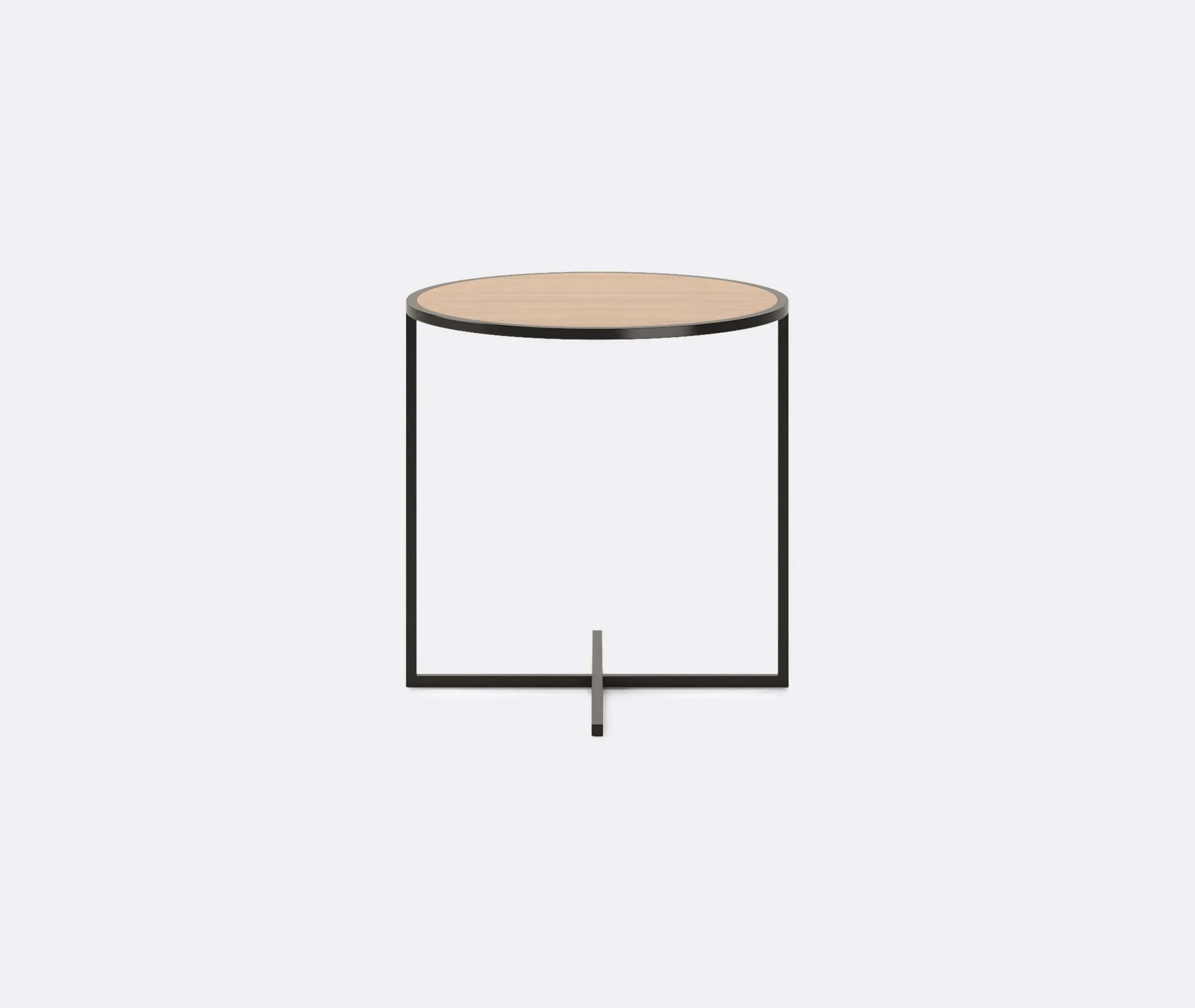 Side Table with Steel Frame - Oak, Wood image