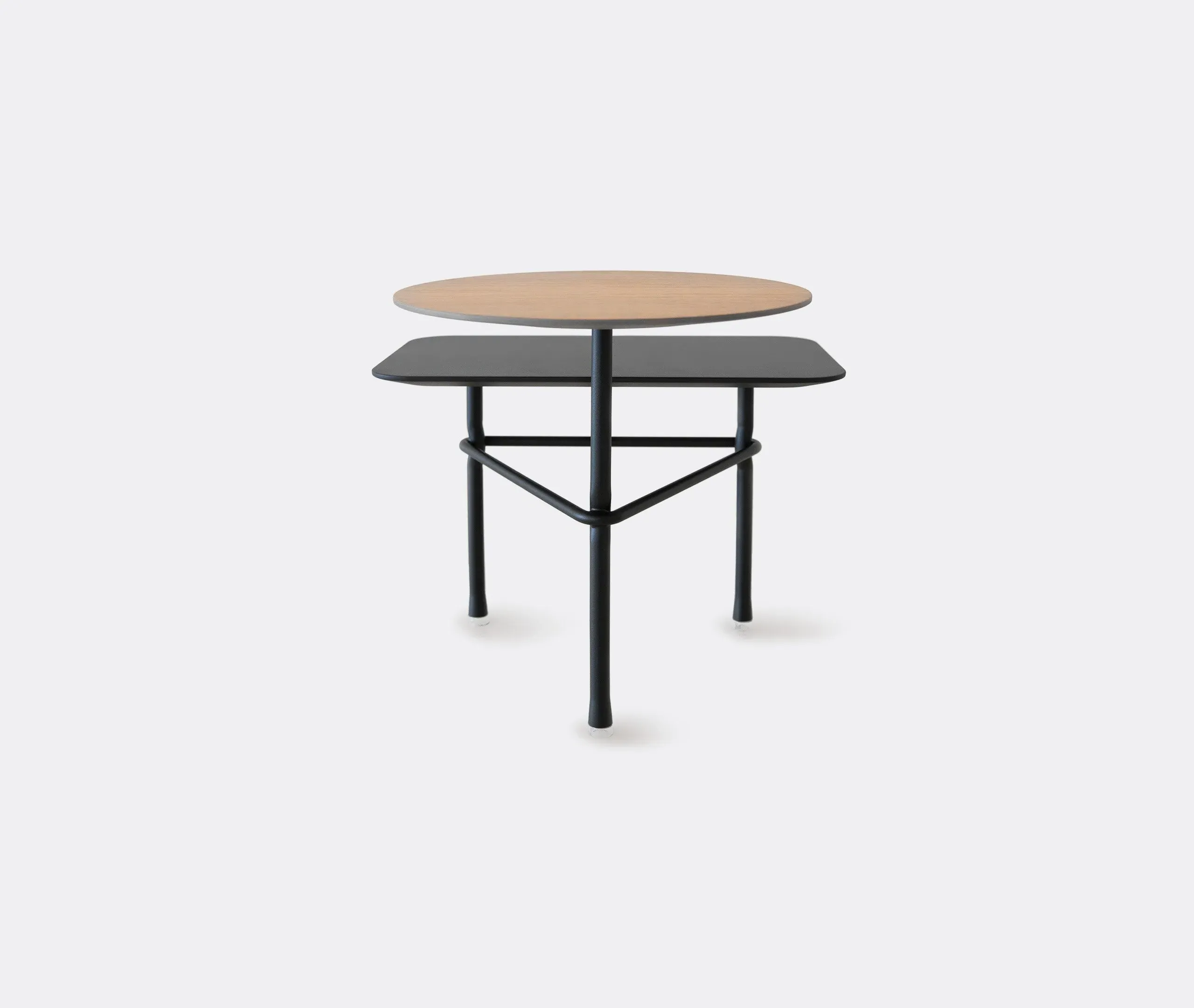 Tiers Low Table - Black, Oak