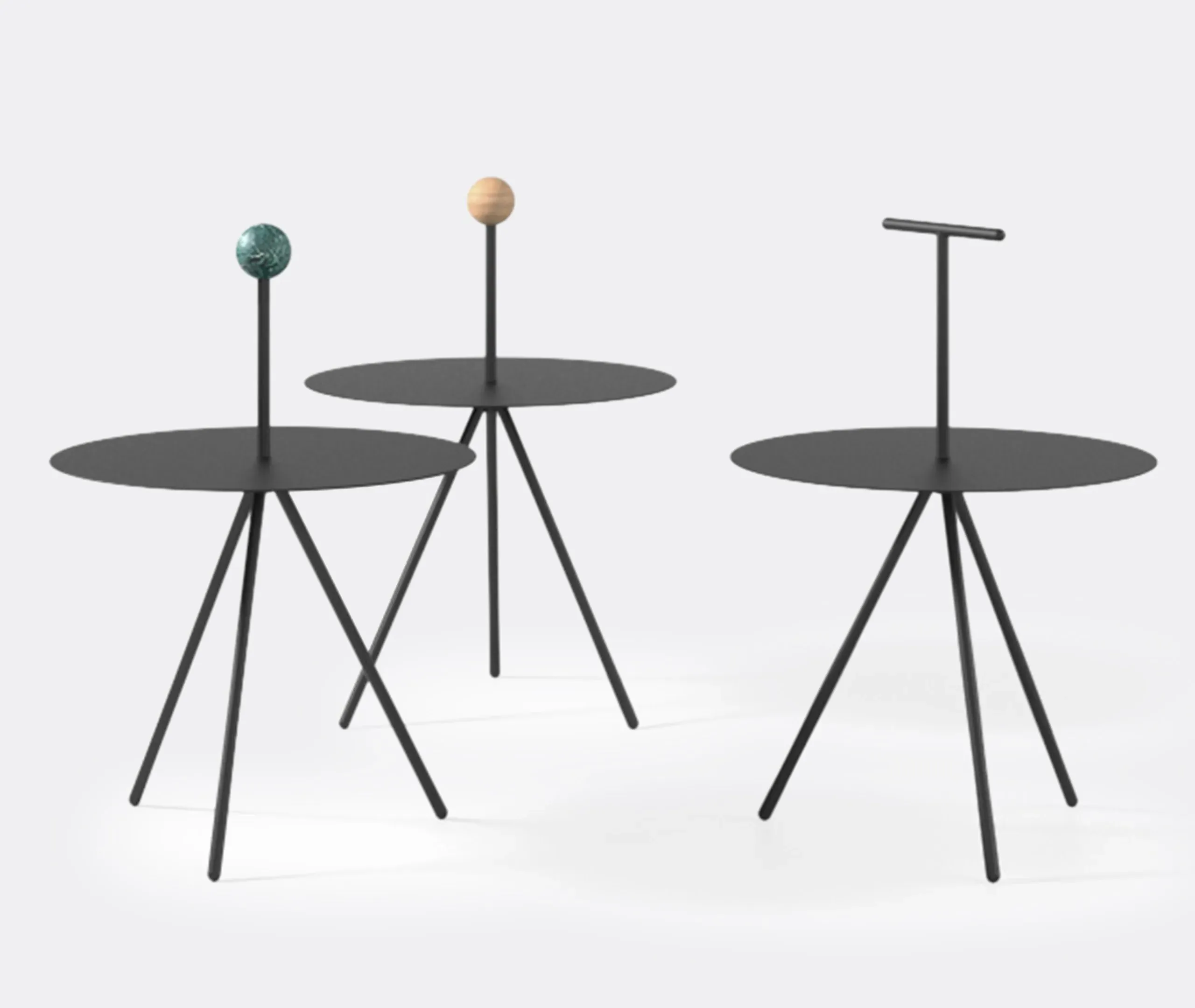 Trino Model T Table - Black, Steel