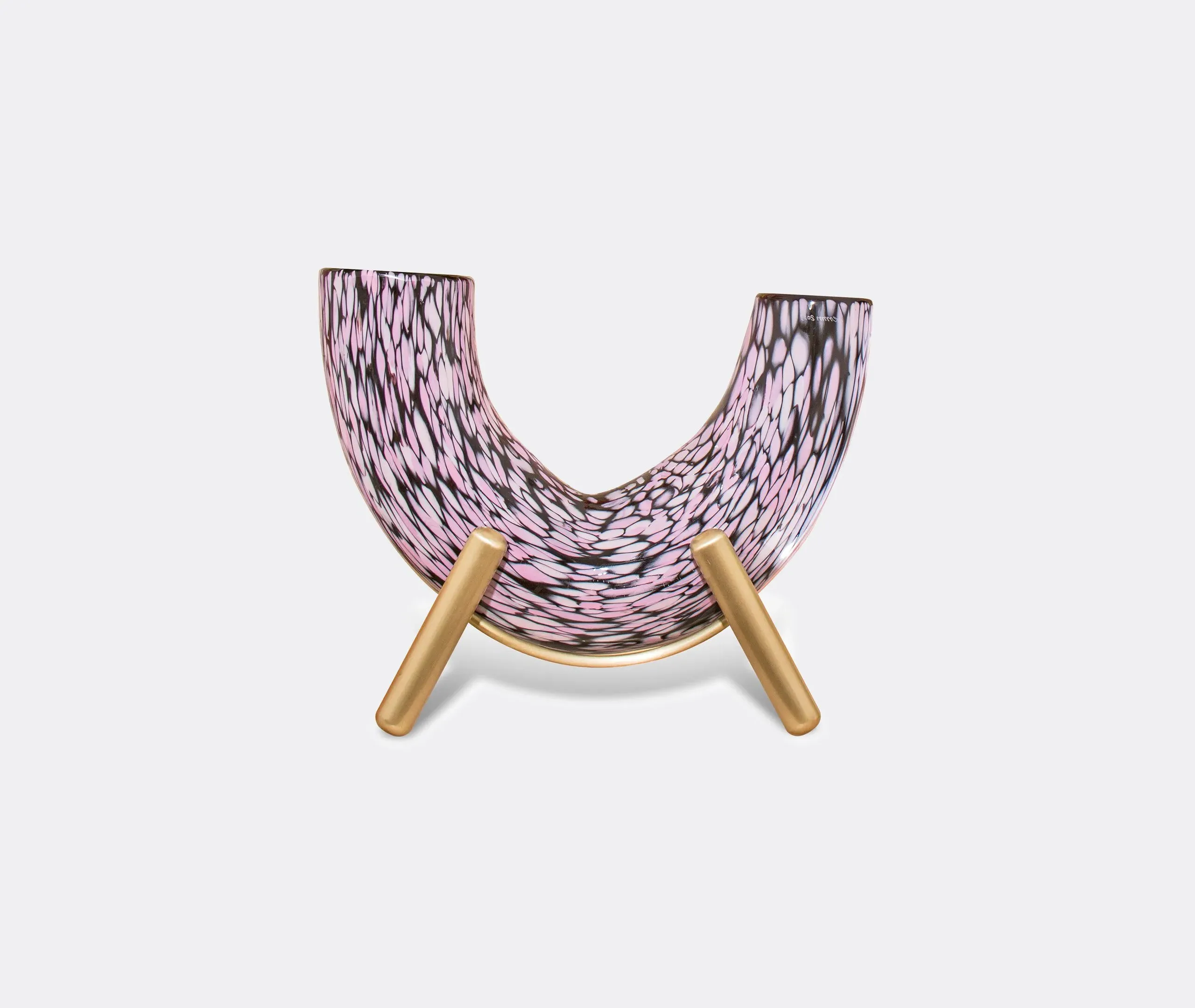 Fauna Cavallo Vase with Brass Stand - Multicolor image