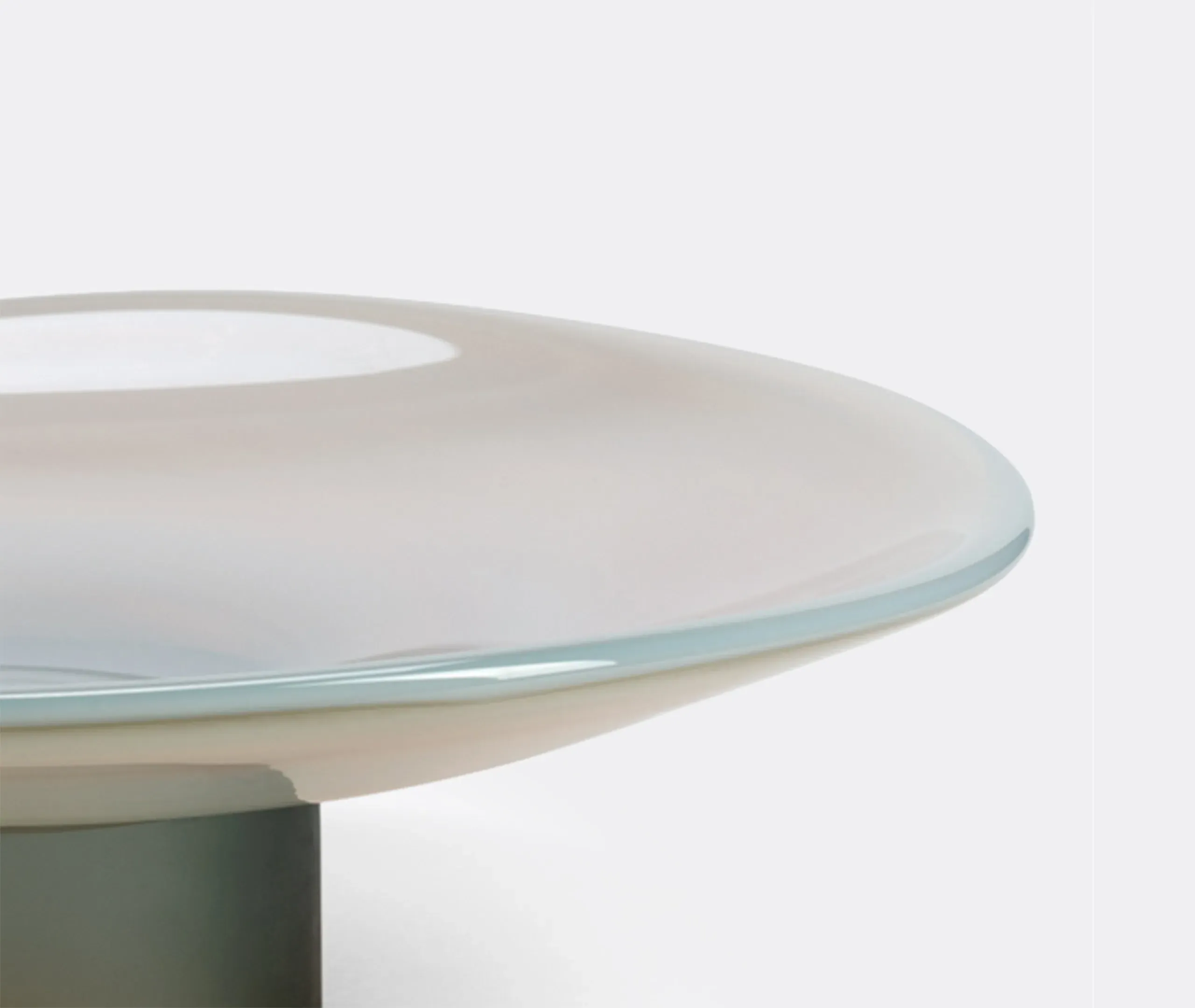 Short Sculptural Vase - Cipria, Murano Glass