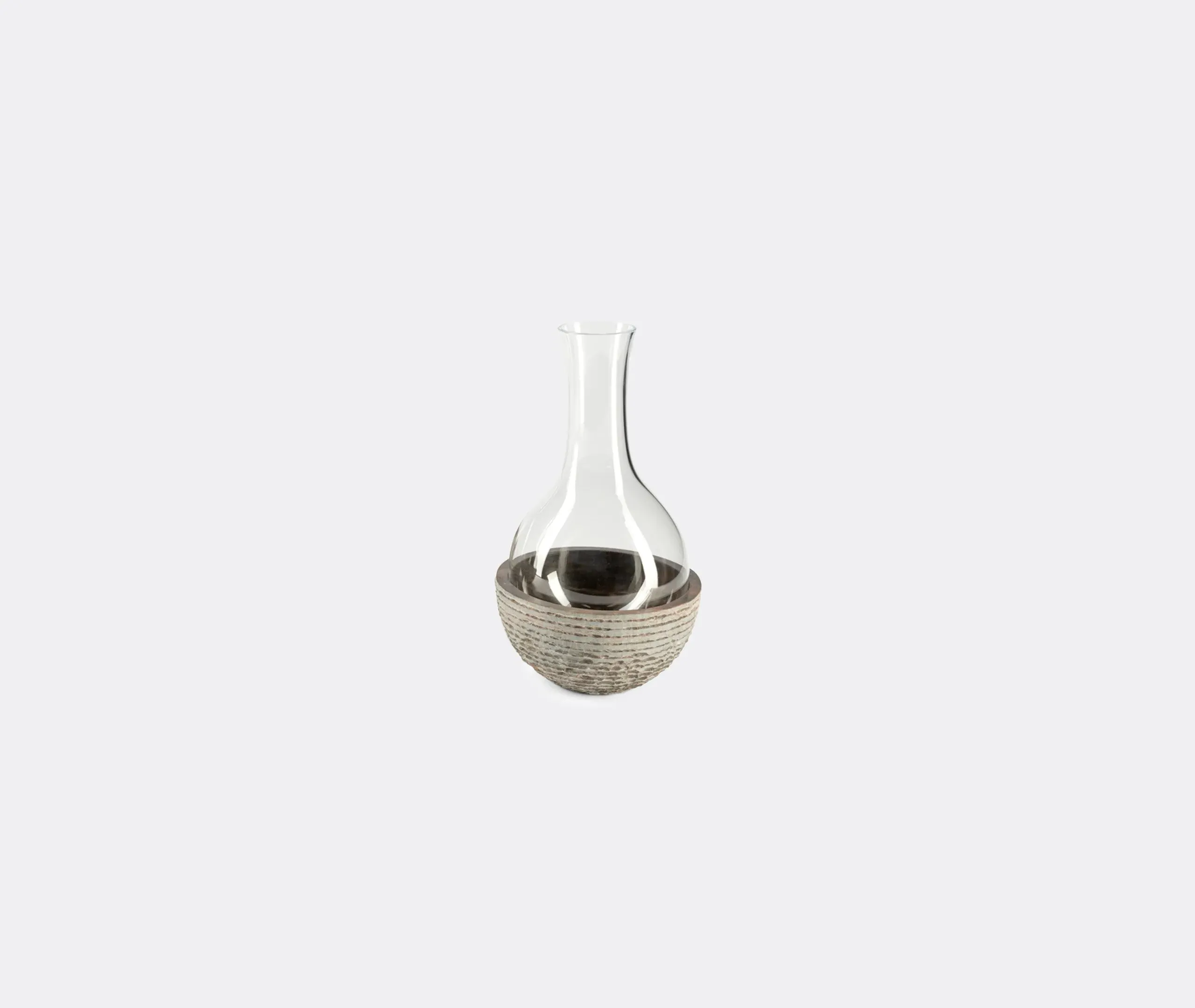 Small Carafe with Marble Base - Grey, Glass image